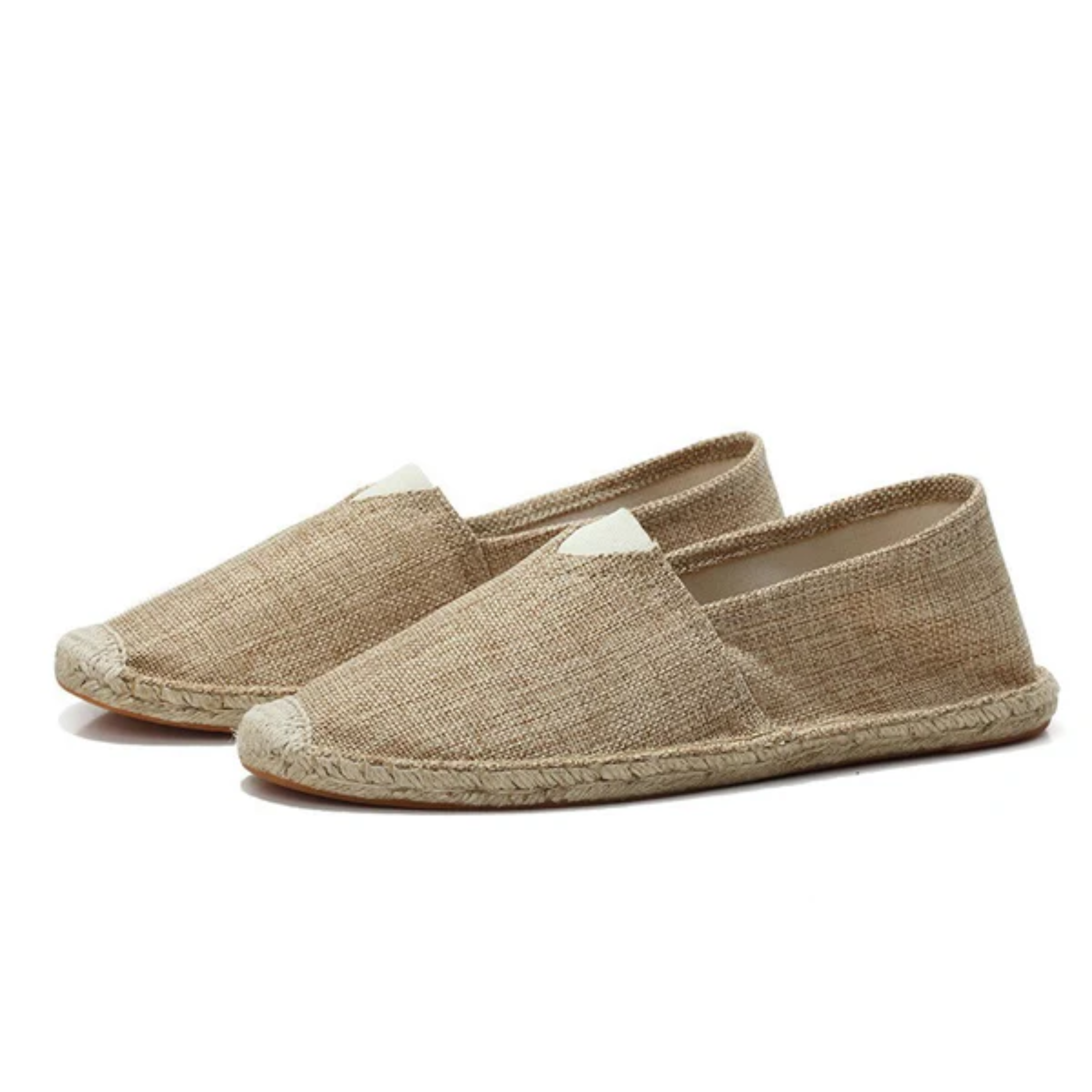 Men's linen espadrilles — canvas slip-on loafers — beach vacation