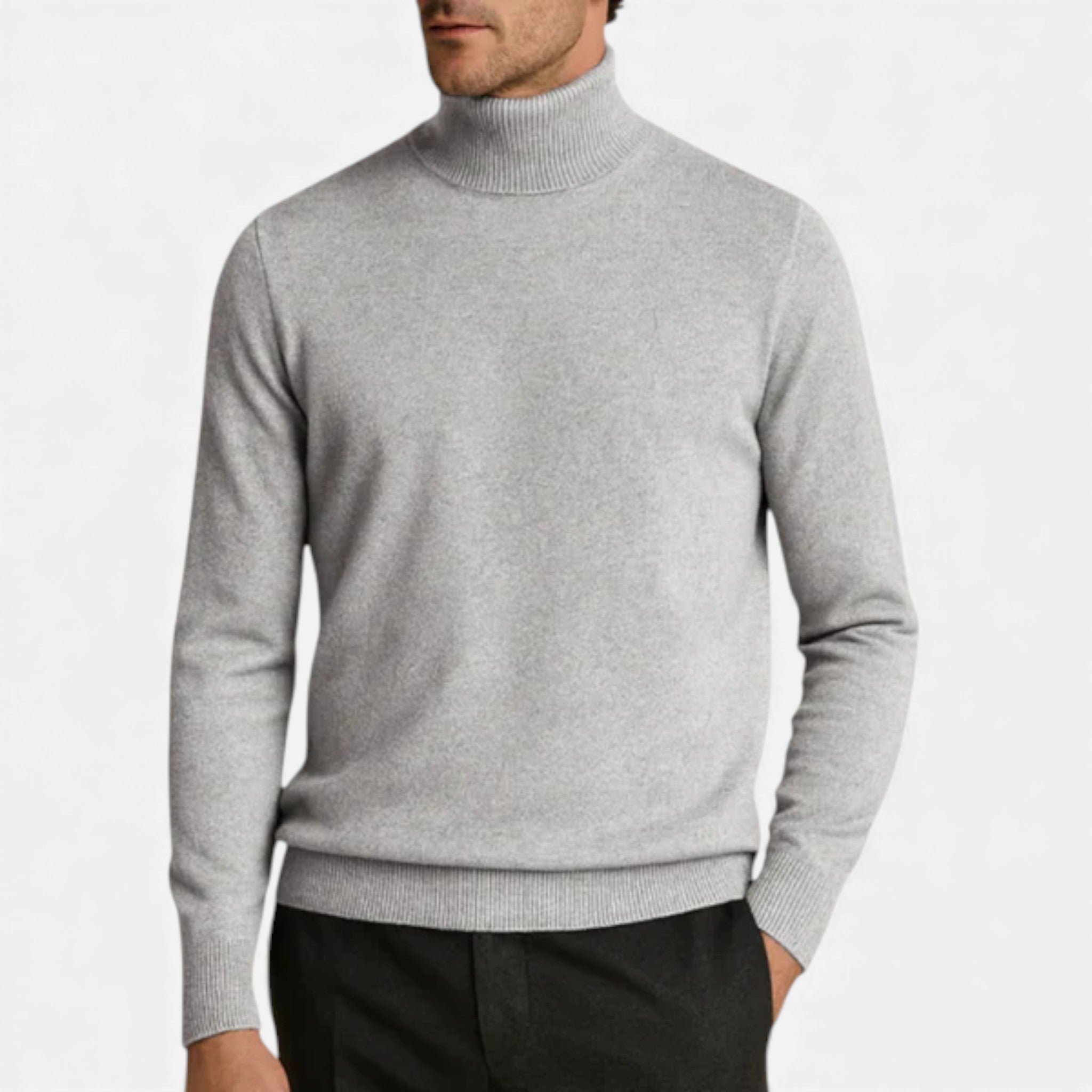 Veroux Mode | Men’s Ribbed Turtleneck Jumper – Sinclair Edition