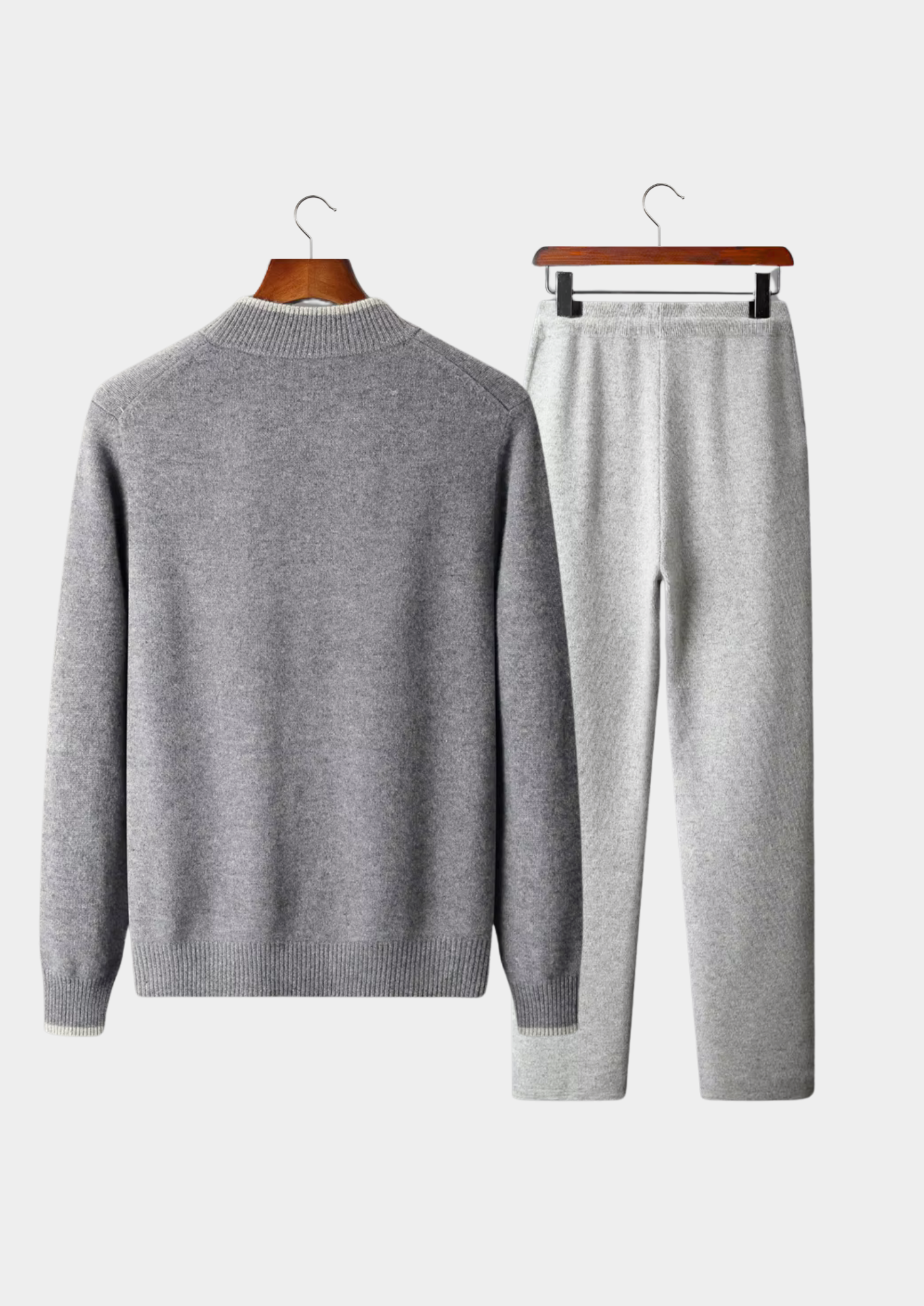 Veroux Mode | Men’s Pure Extra-Fine Merino Wool Two-Tone Set