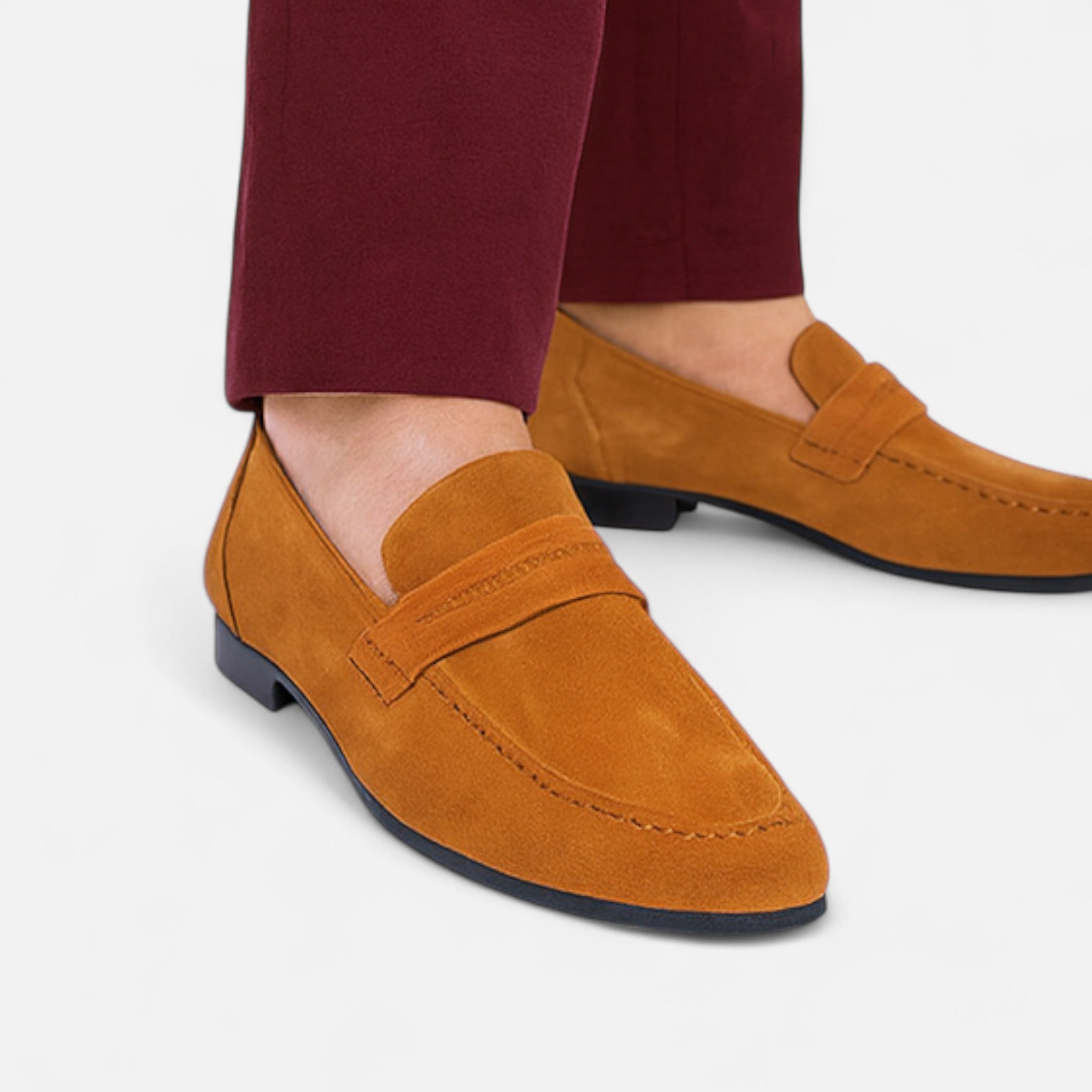 Veroux Mode | Men’s Suede Penny Loafers – Iconic Elegance, Timeless British Craft