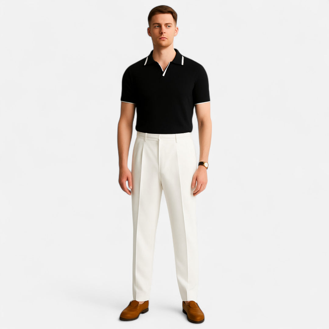 Veroux Mode | Men’s Monaco Edge Polo – Riviera Poise, Tailored for Distinction