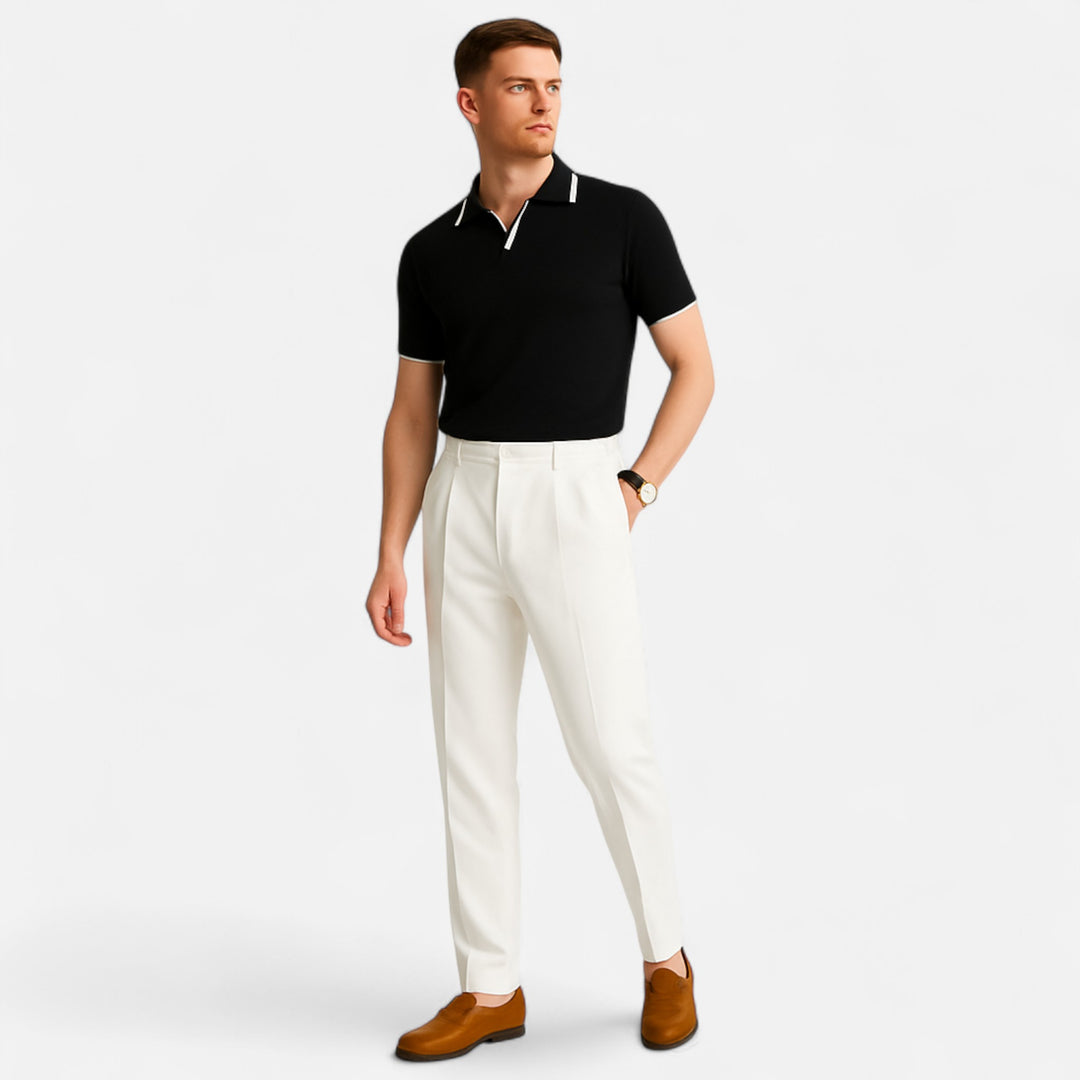 Veroux Mode | Men’s Monaco Edge Polo – Riviera Poise, Tailored for Distinction