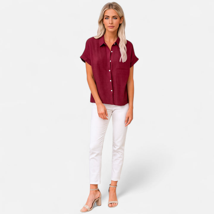 Veroux Mode | Women's Cotton Jersey Tee – Effortless Simplicity for Everyday Elegance