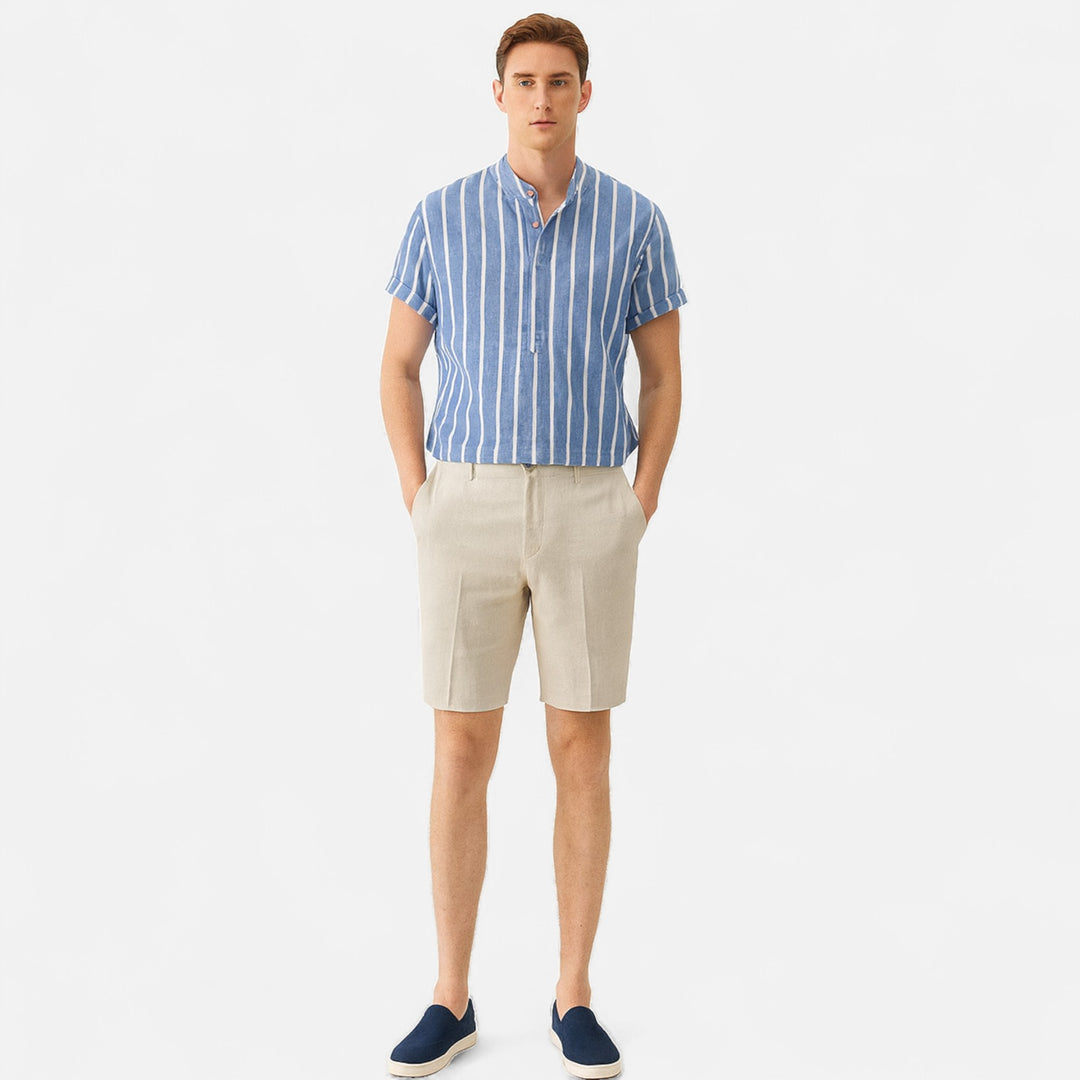 Veroux Mode | Men’s Sailor Polo Shirt – Nautical Charm, Timeless Casual Elegance