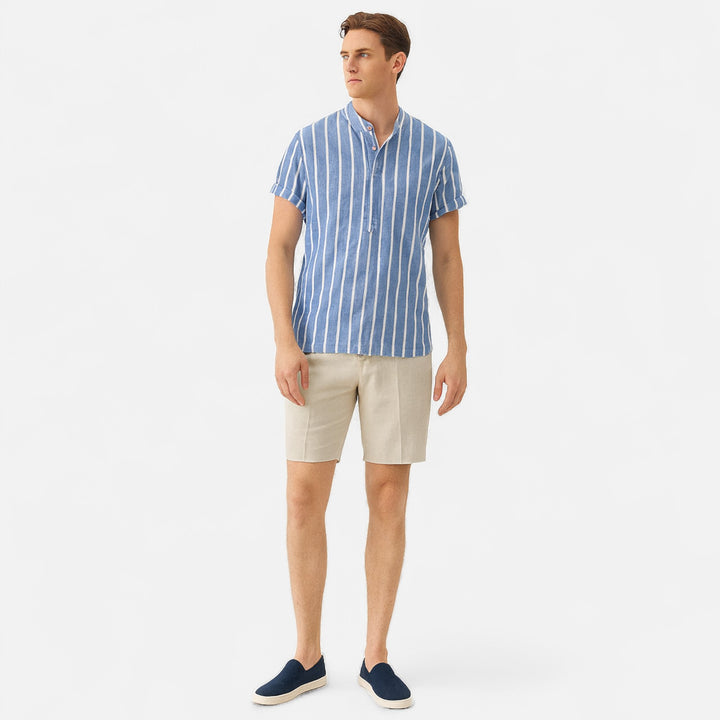 Veroux Mode | Men’s Sailor Polo Shirt – Nautical Charm, Timeless Casual Elegance