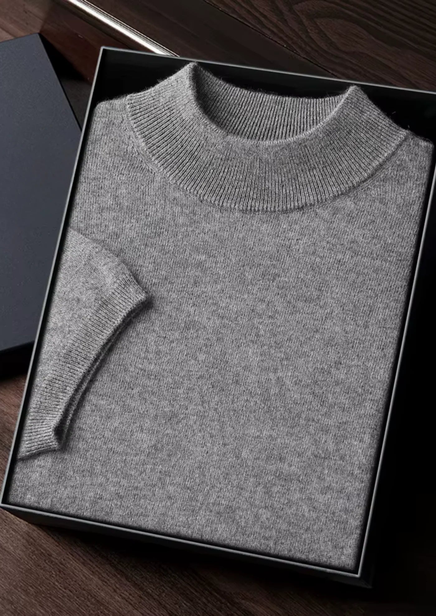 Veroux Mode | Men’s Premium Cashmere Mock Neck T-Shirt
