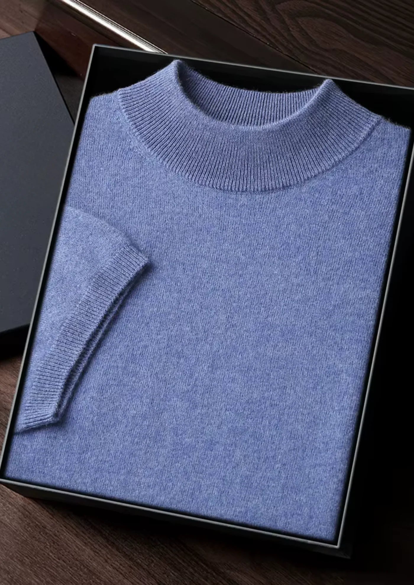 Veroux Mode | Men’s Premium Cashmere Mock Neck T-Shirt