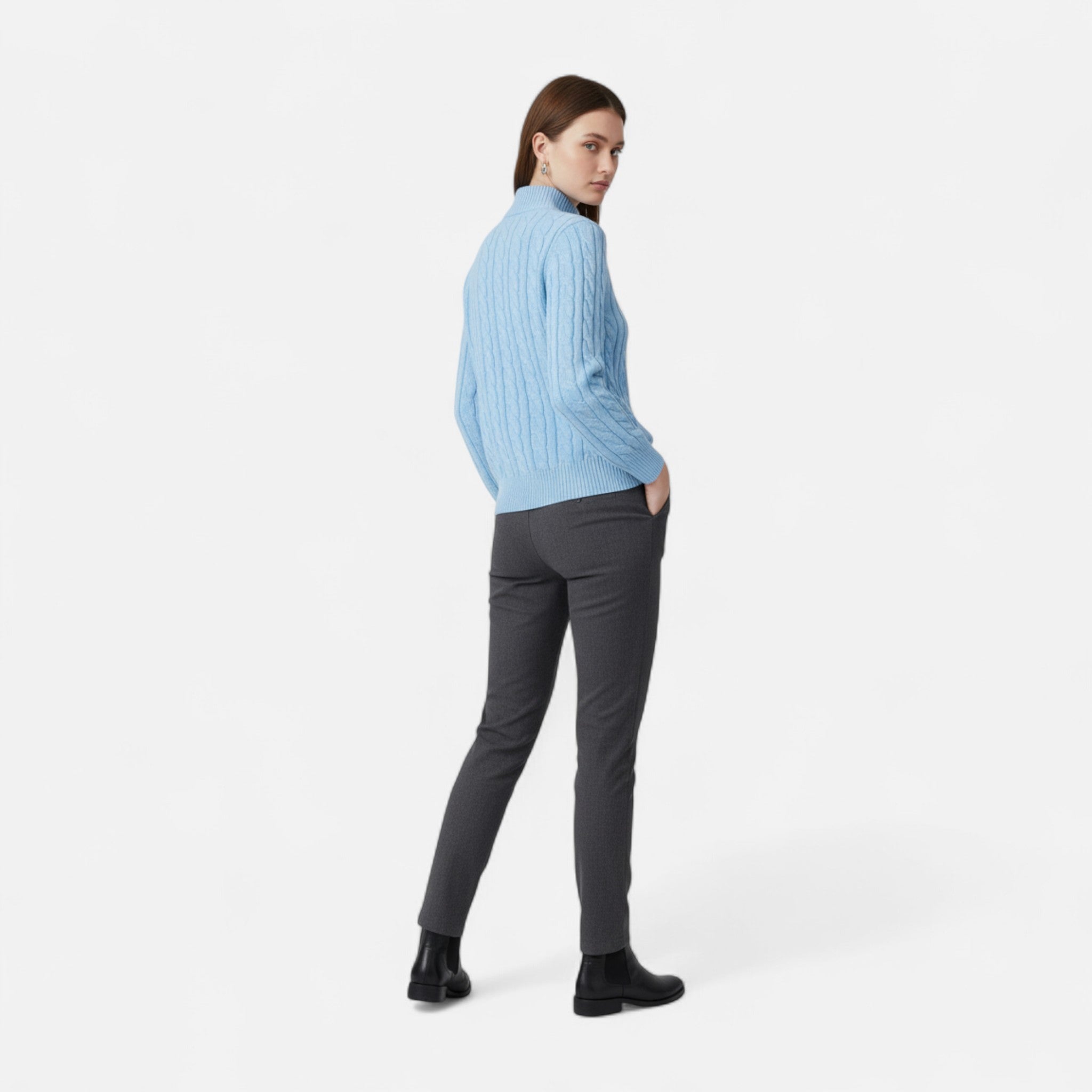 Veroux Mode | Women’s Half Zip Sweater – Verbier Alpine Elegance