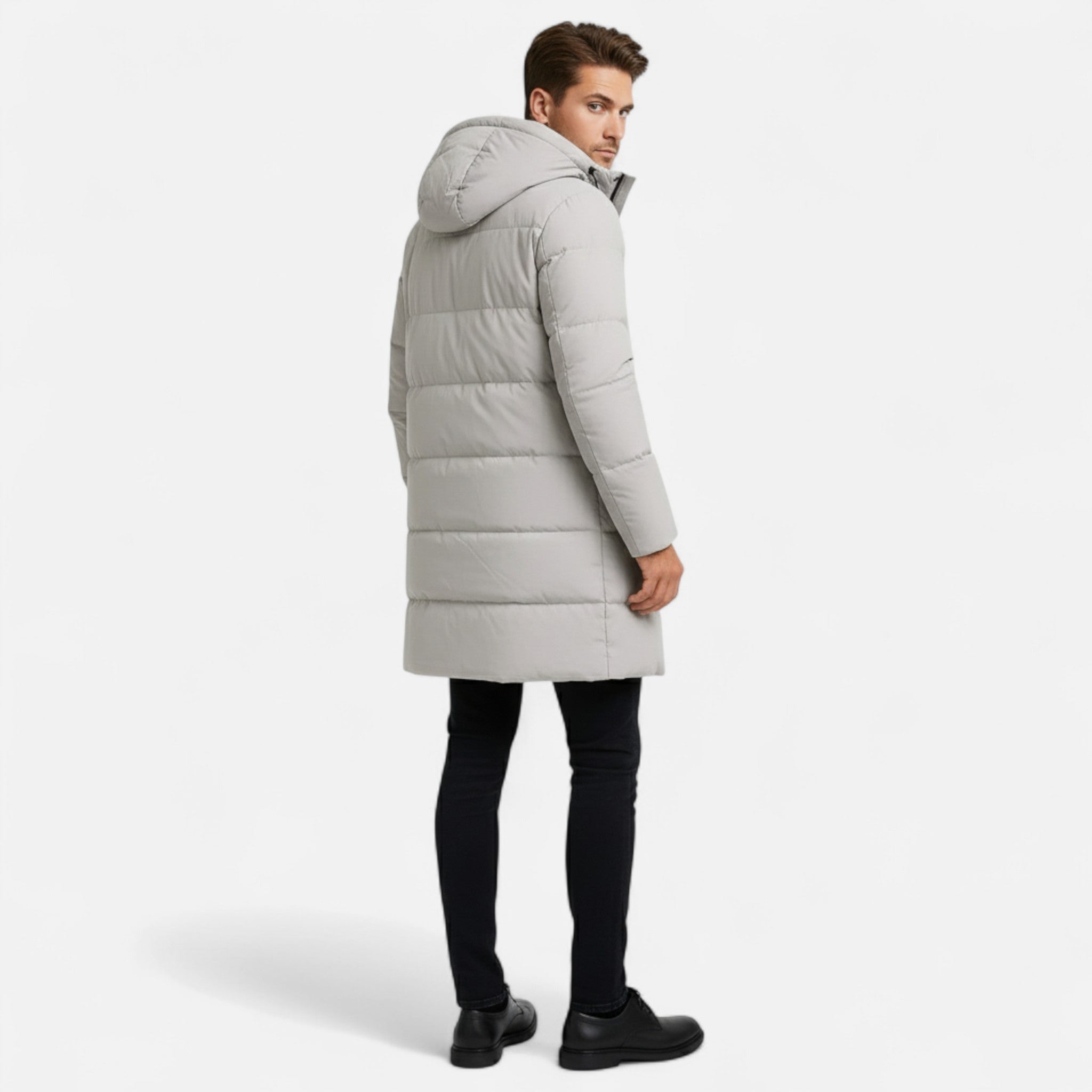 Veroux Mode | Men’s Winter Jacket – Heritage Waterproof Black Puffer