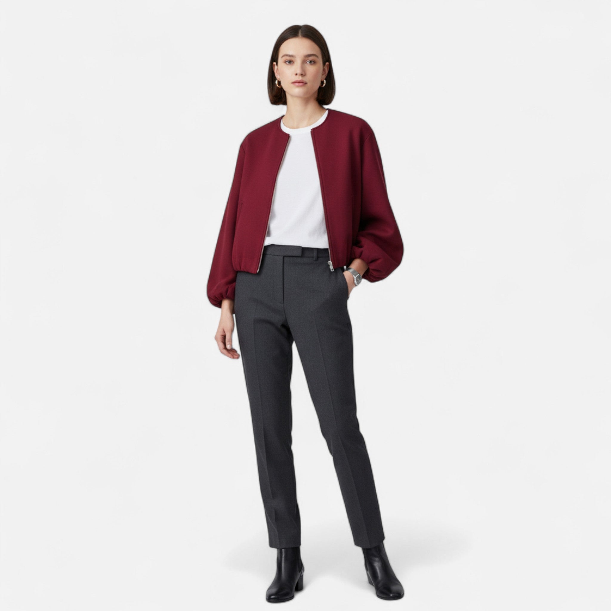 Veroux Mode | Women’s Jacket – Heritage Zip-Up Bomber Style