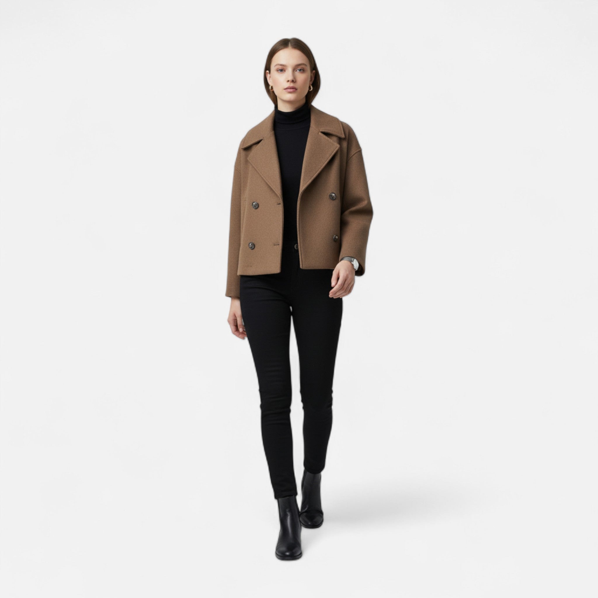 Veroux Mode | Women’s Double-Breasted Wool Coat