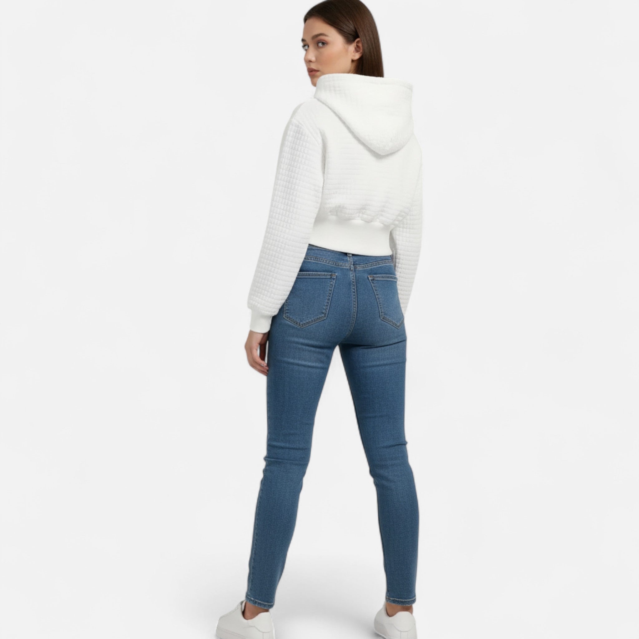 Veroux Mode | Women’s Elegant Long Sleeve Crop Hoodie