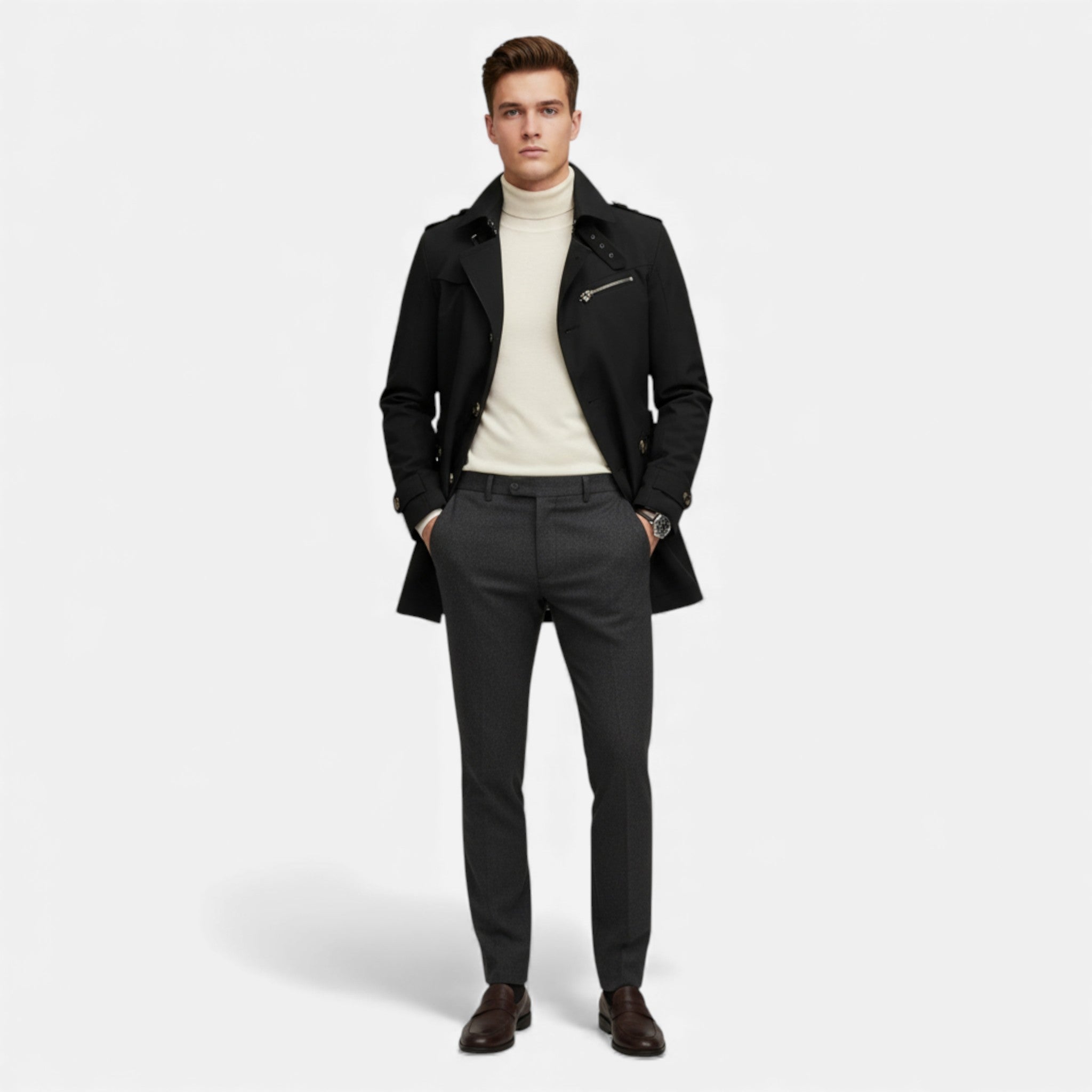 Veroux Mode | Men’s Trench Coat – Jasper Edition