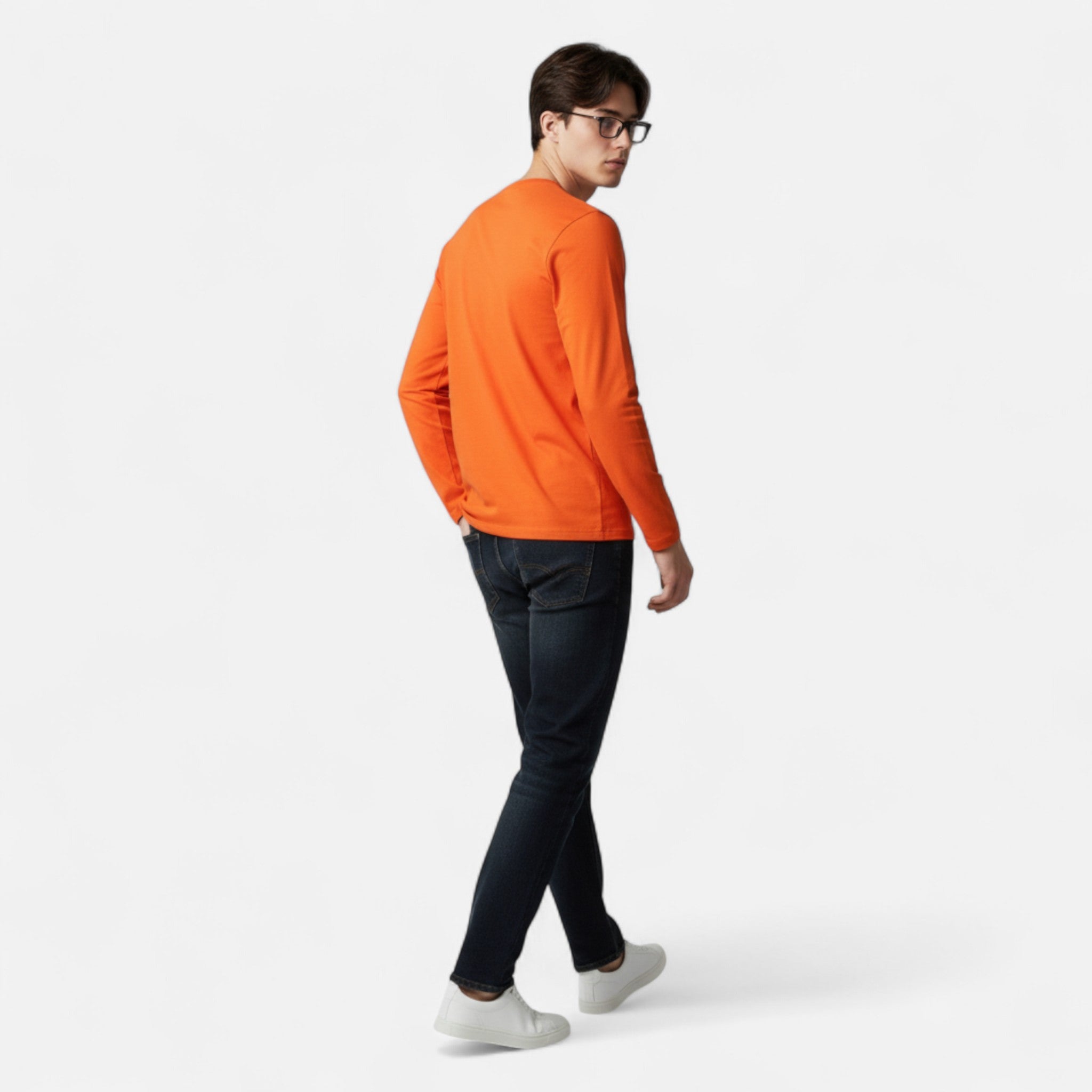 Veroux Mode | Men’s Long-Sleeve Cotton Tee