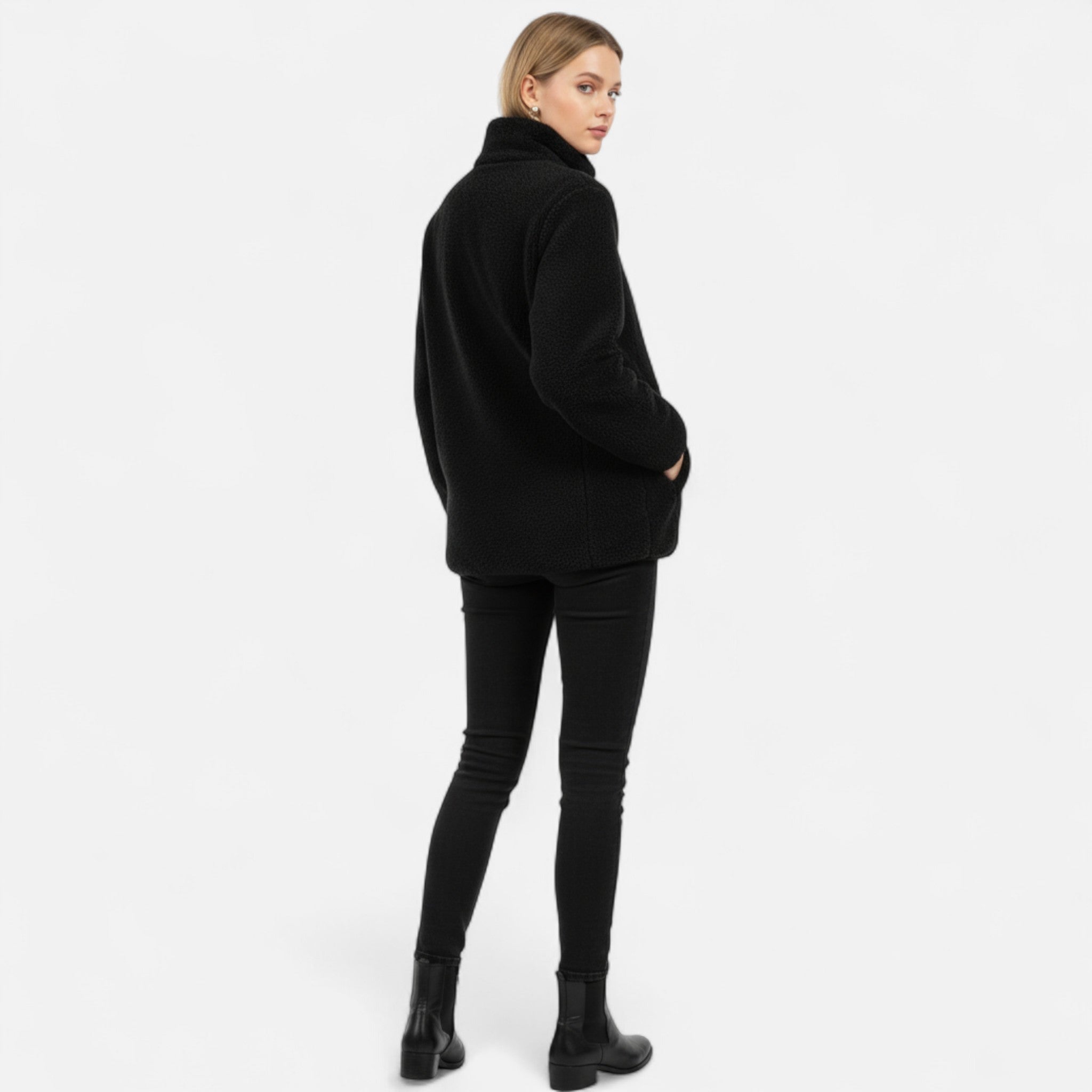 Veroux Mode | Women’s Zip-Up Teddy Coat