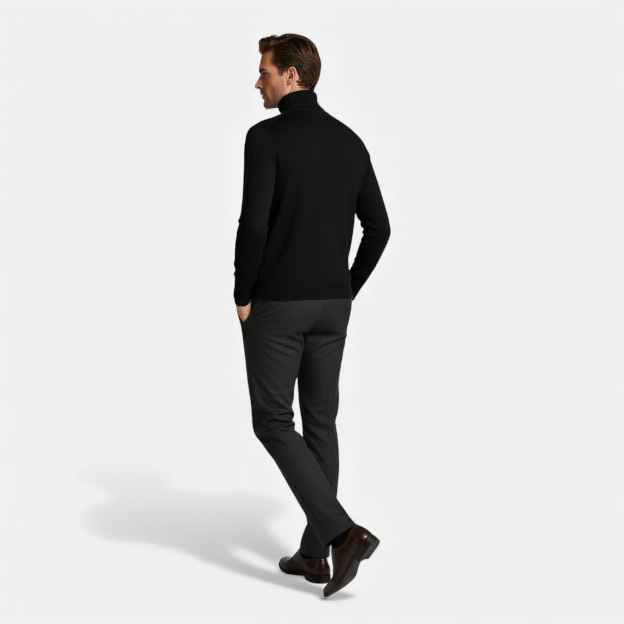 Veroux Mode | Men’s Ribbed Turtleneck Jumper – Sinclair Edition