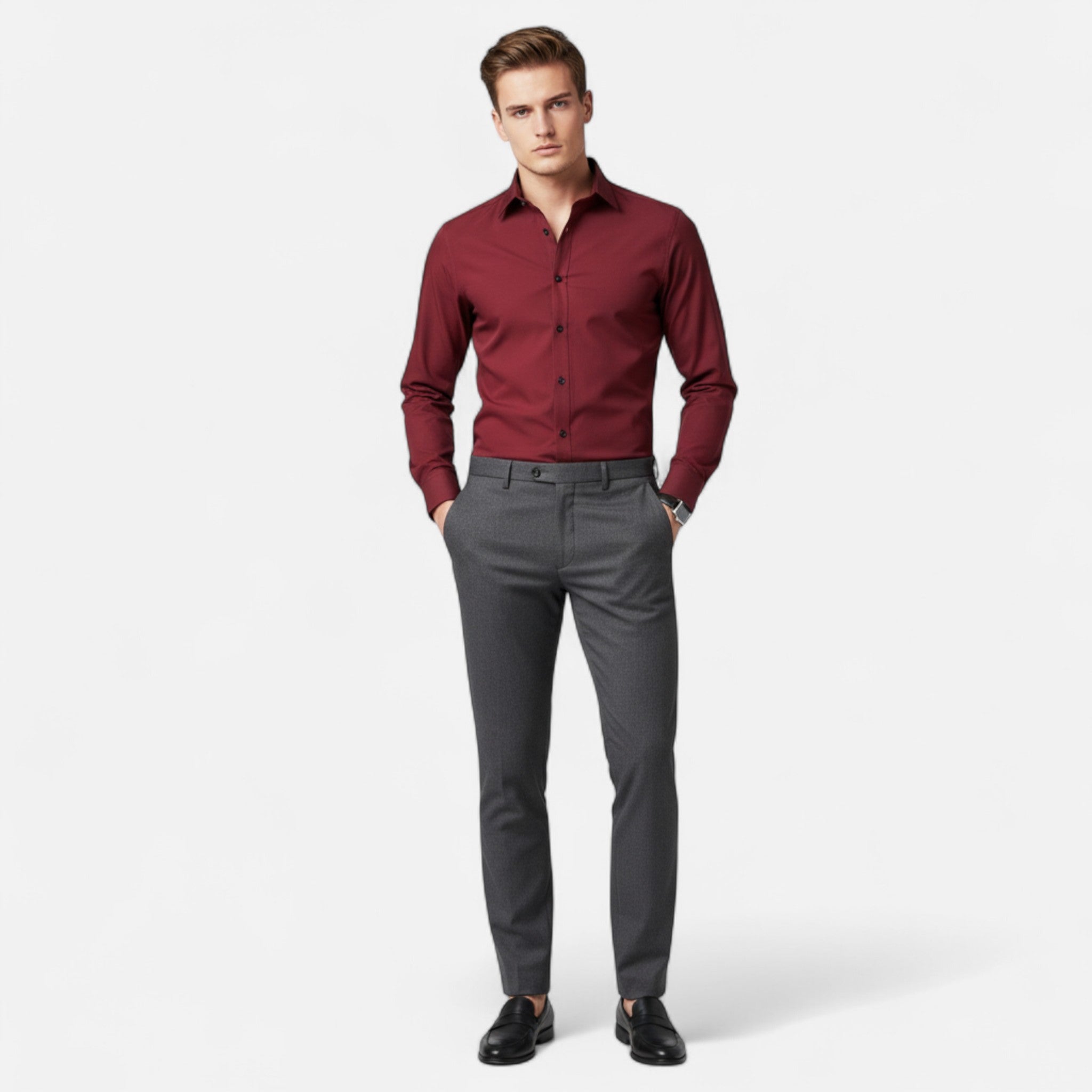 Veroux Mode | Men’s Wrinkle-Resistant Business Shirt
