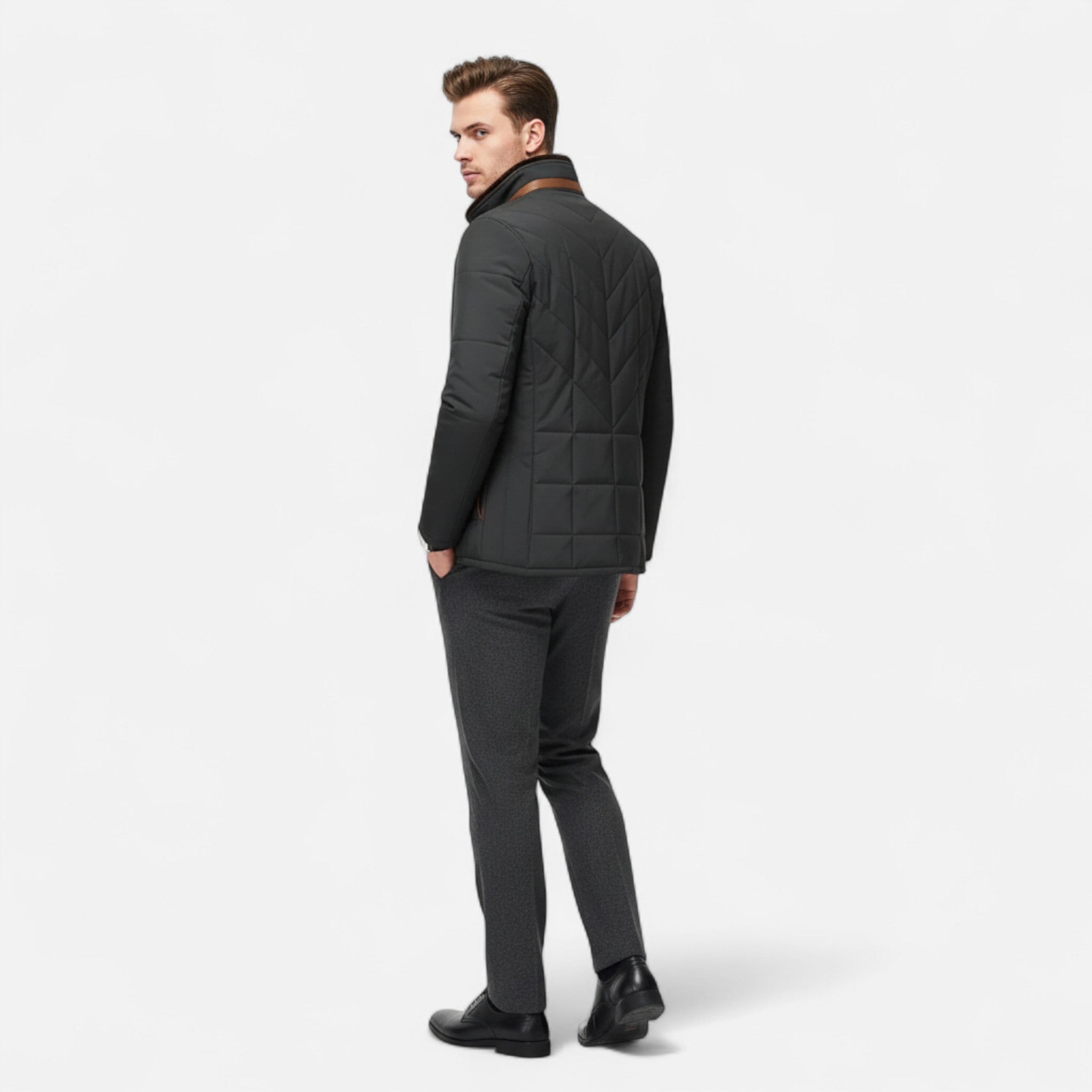 Veroux Mode | Men’s Classic Quilted Jacket – Refined Heritage Warmth