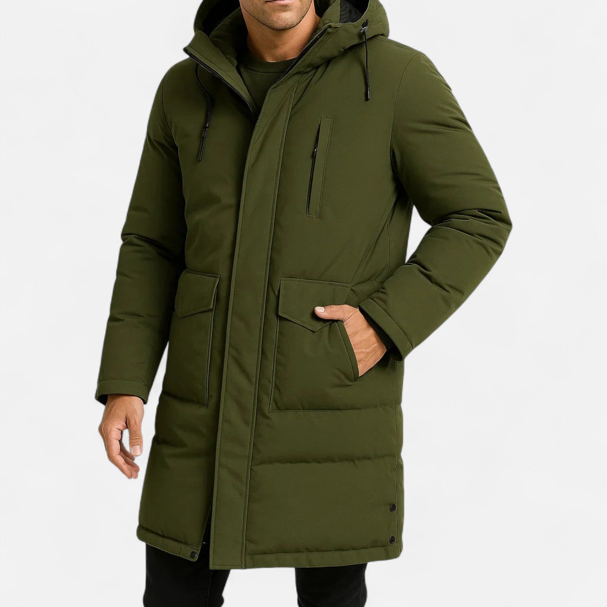Veroux Mode | Men’s Winter Jacket – Heritage Waterproof Black Puffer