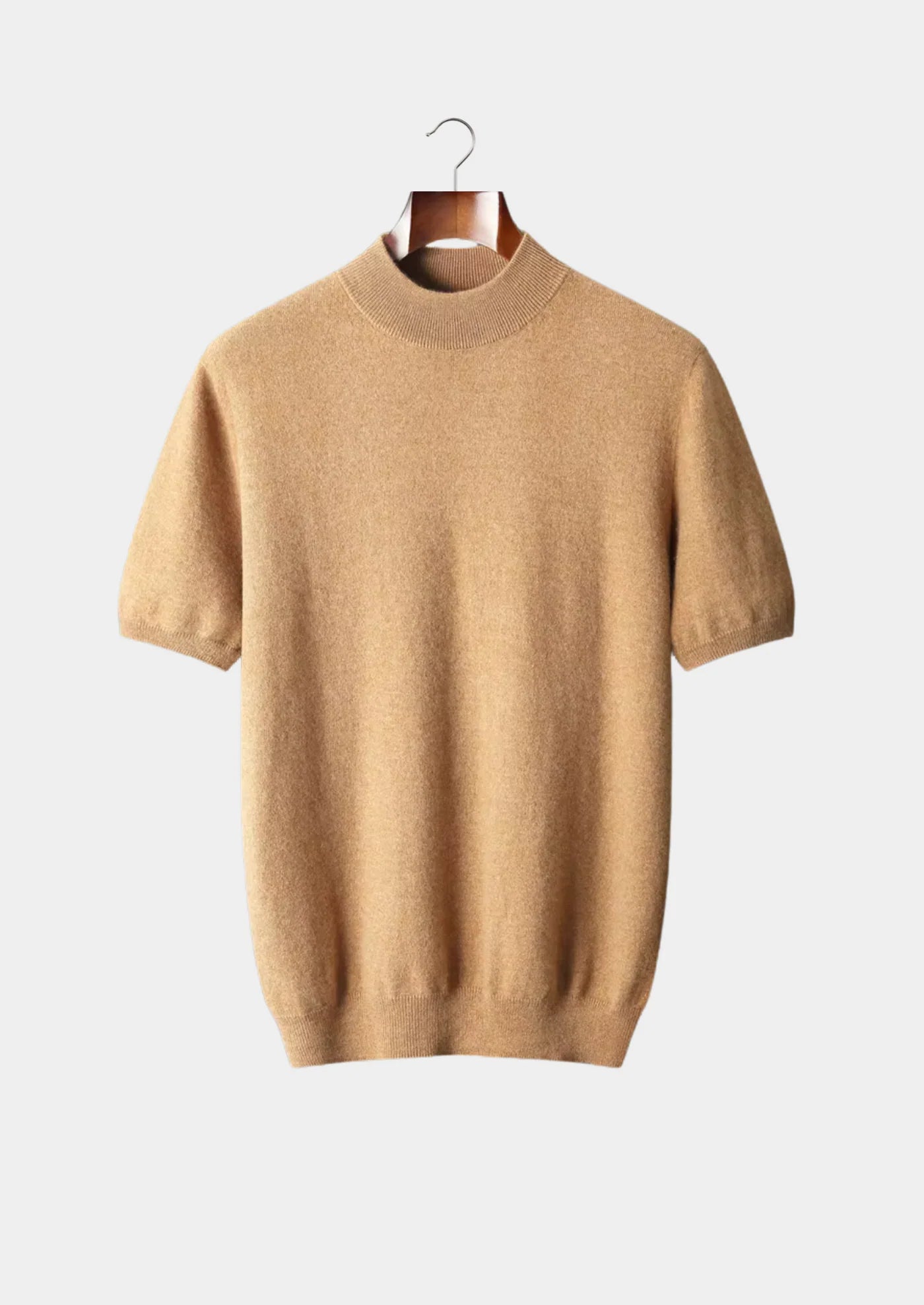 Veroux Mode | Men’s Premium Cashmere Mock Neck T-Shirt