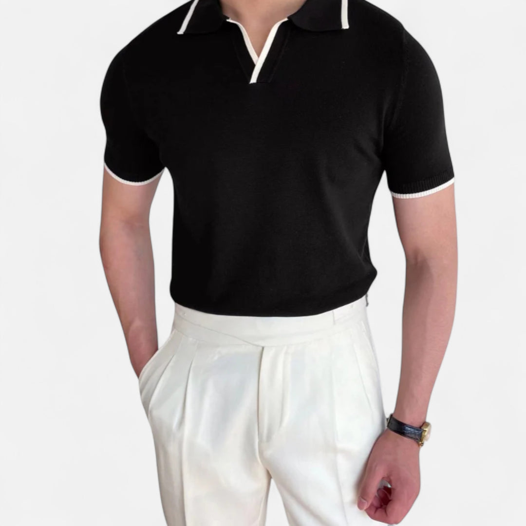 Veroux Mode | Men’s Monaco Edge Polo – Riviera Poise, Tailored for Distinction