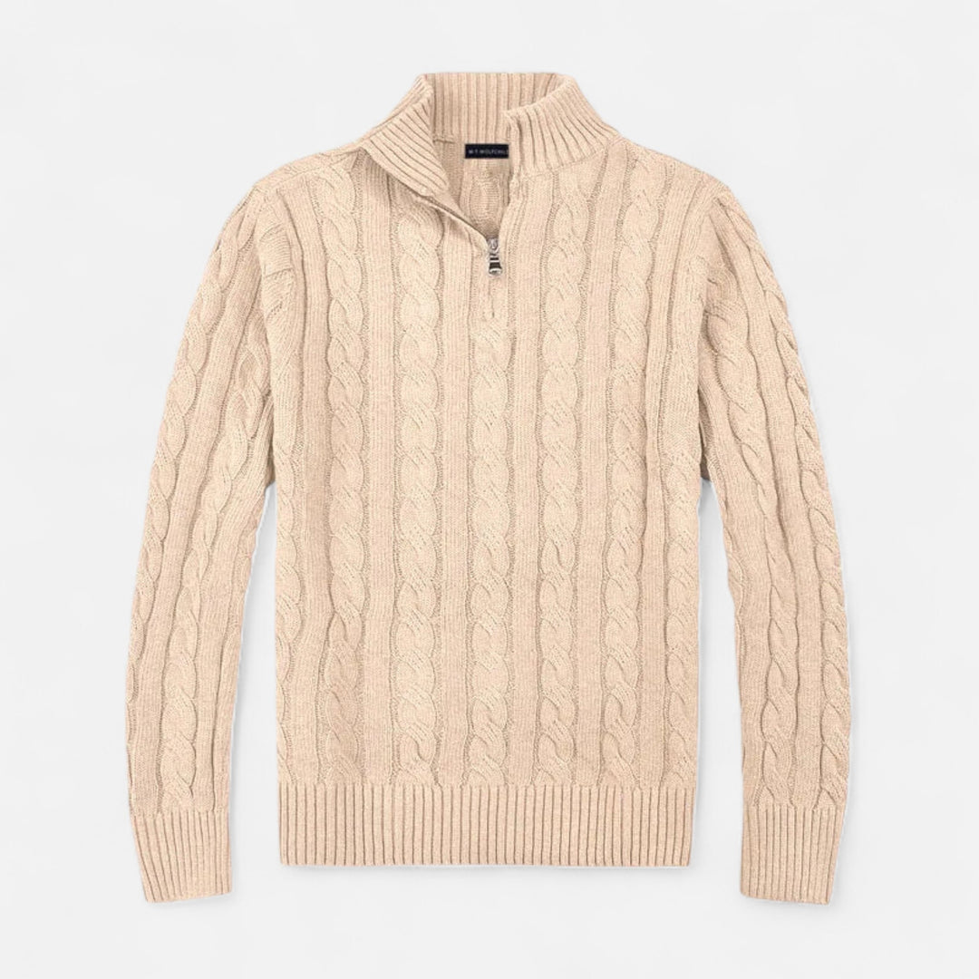 Veroux Mode | Men’s Luxe Cotton Zip Knit