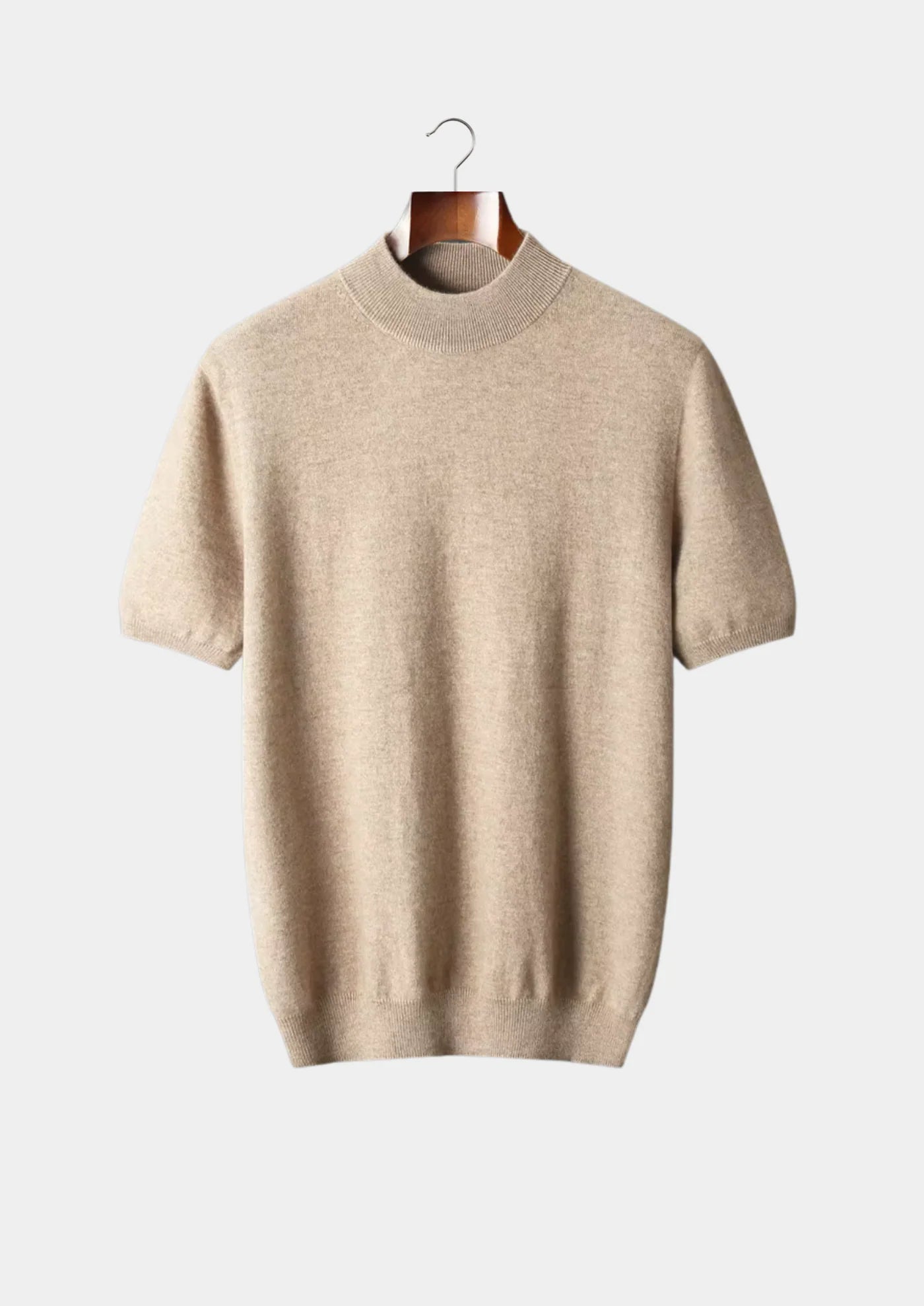 Veroux Mode | Men’s Premium Cashmere Mock Neck T-Shirt