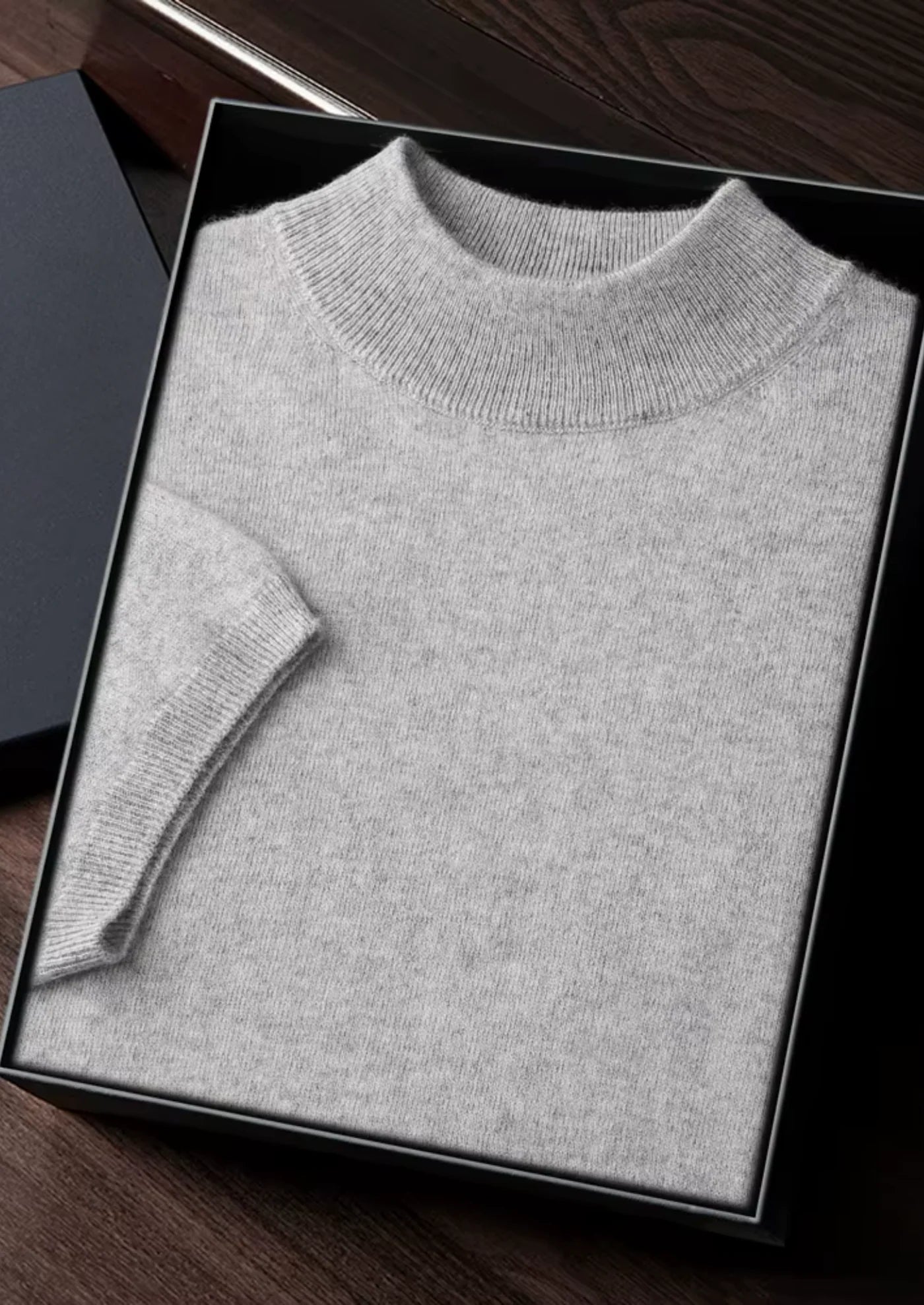 Veroux Mode | Men’s Premium Cashmere Mock Neck T-Shirt