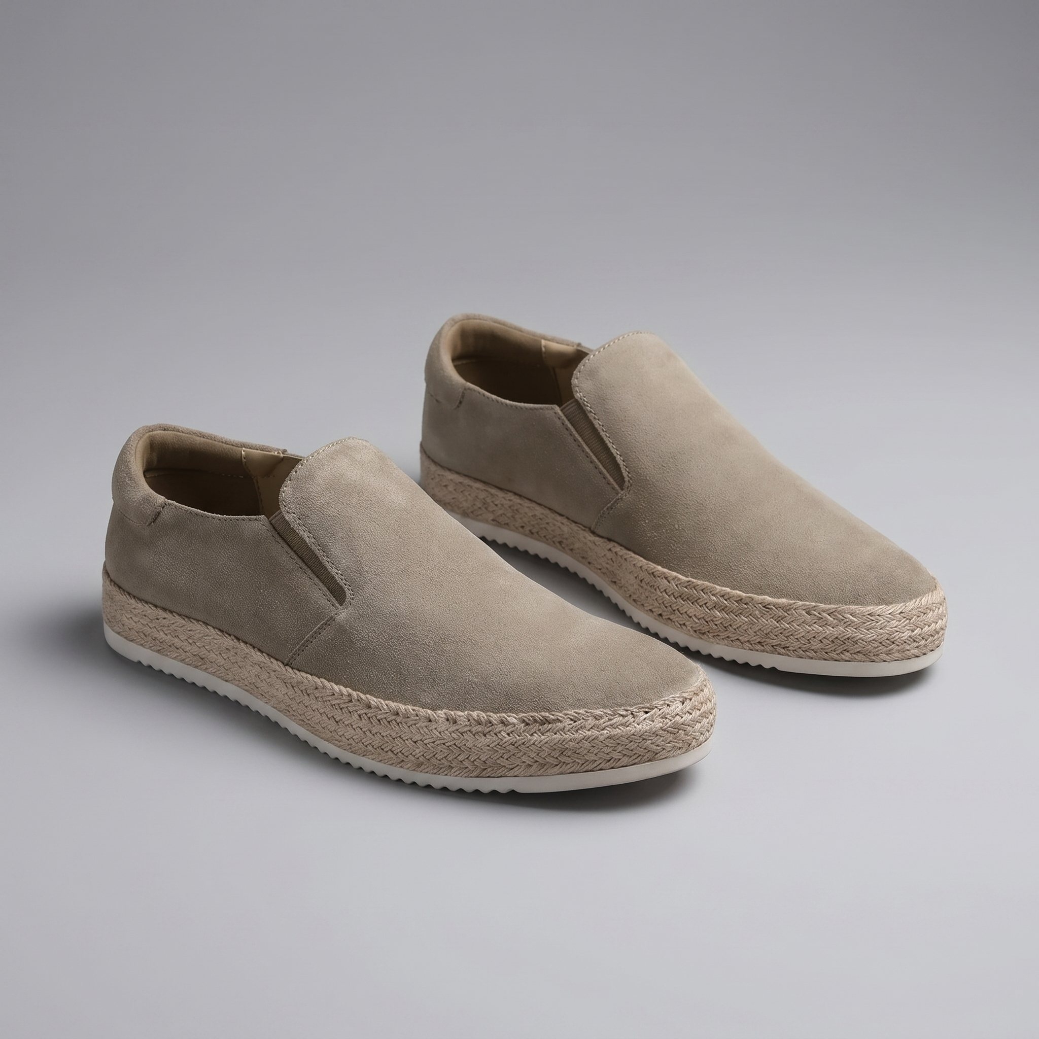 Men's suede slip-on loafers | refined beach footwear
