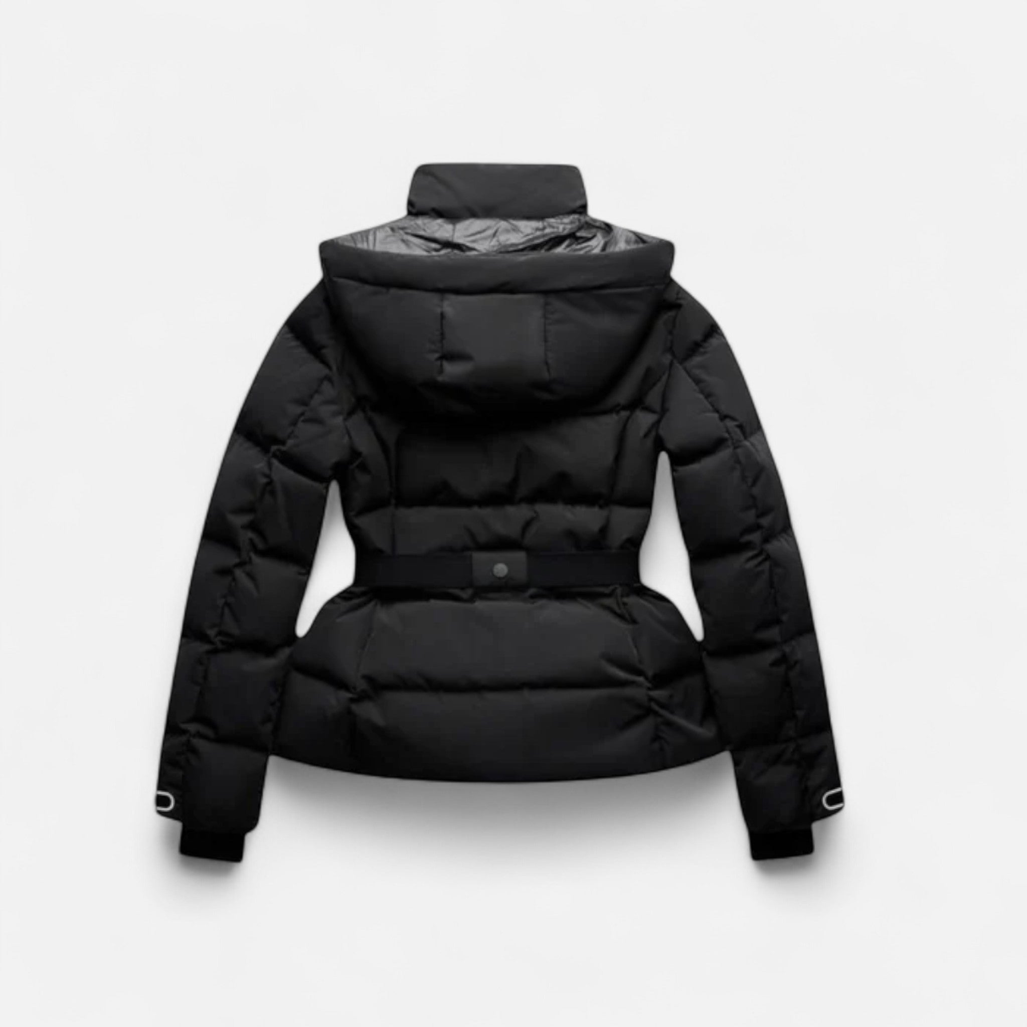 Veroux Mode | Women’s Puffer Jacket – Belted Water-Resistant Elegance