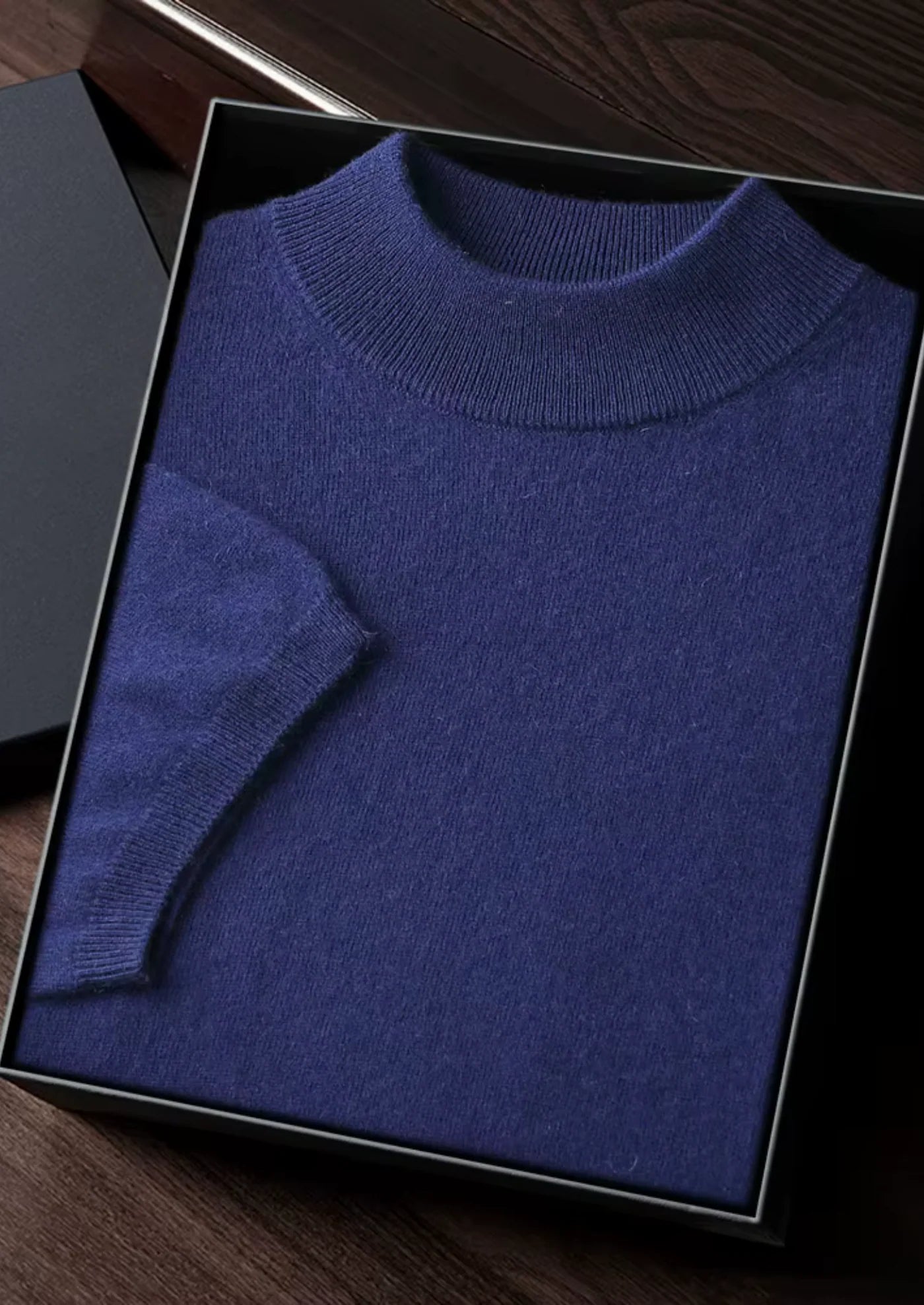 Veroux Mode | Men’s Premium Cashmere Mock Neck T-Shirt