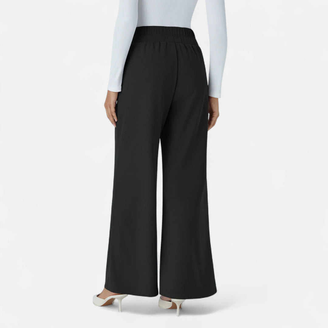 Veroux Mode | Women’s High-Waisted Pleated Trousers – Office Elegance, Effortless Flow