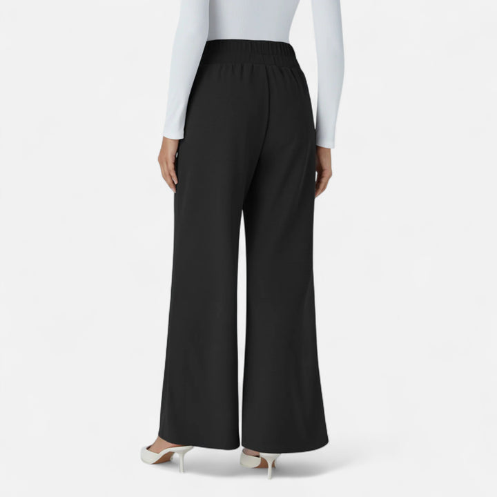 Veroux Mode | Women’s High-Waisted Pleated Trousers – Office Elegance, Effortless Flow