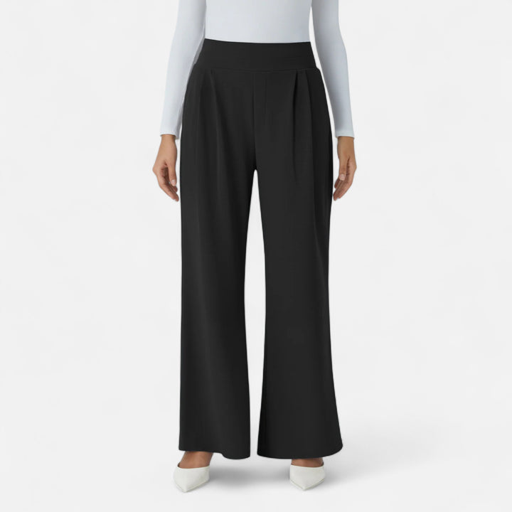 Veroux Mode | Women’s High-Waisted Pleated Trousers – Office Elegance, Effortless Flow