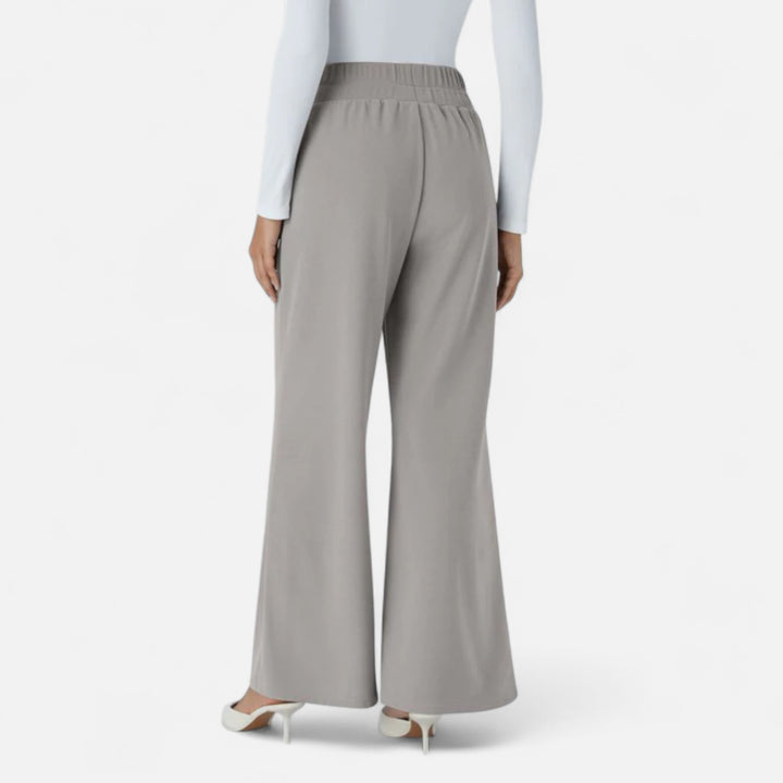 Veroux Mode | Women’s High-Waisted Pleated Trousers – Office Elegance, Effortless Flow