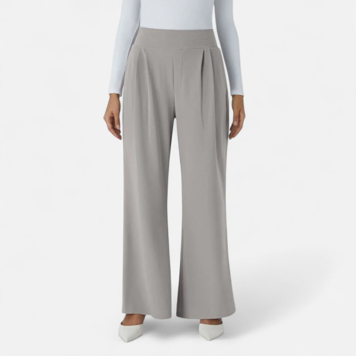 Veroux Mode | Women’s High-Waisted Pleated Trousers – Office Elegance, Effortless Flow