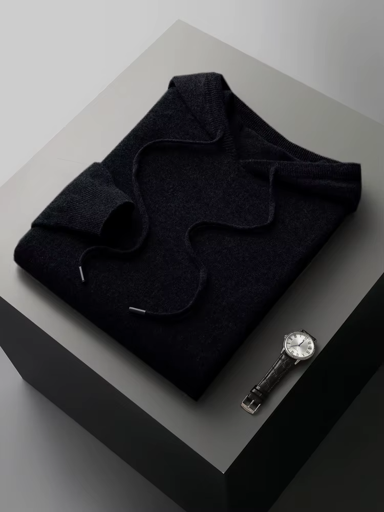 Veroux Mode | Men’s Pure Extra-Fine Merino Wool Leisure Hoodie