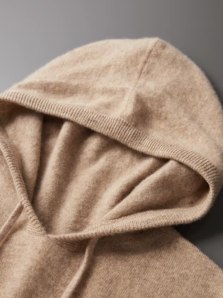 Veroux Mode | Men’s Pure Extra-Fine Merino Wool Leisure Hoodie