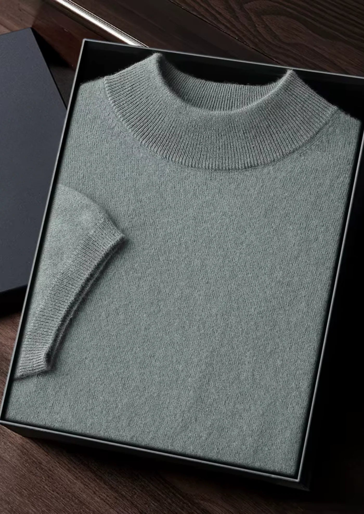 Veroux Mode | Men’s Premium Cashmere Mock Neck T-Shirt