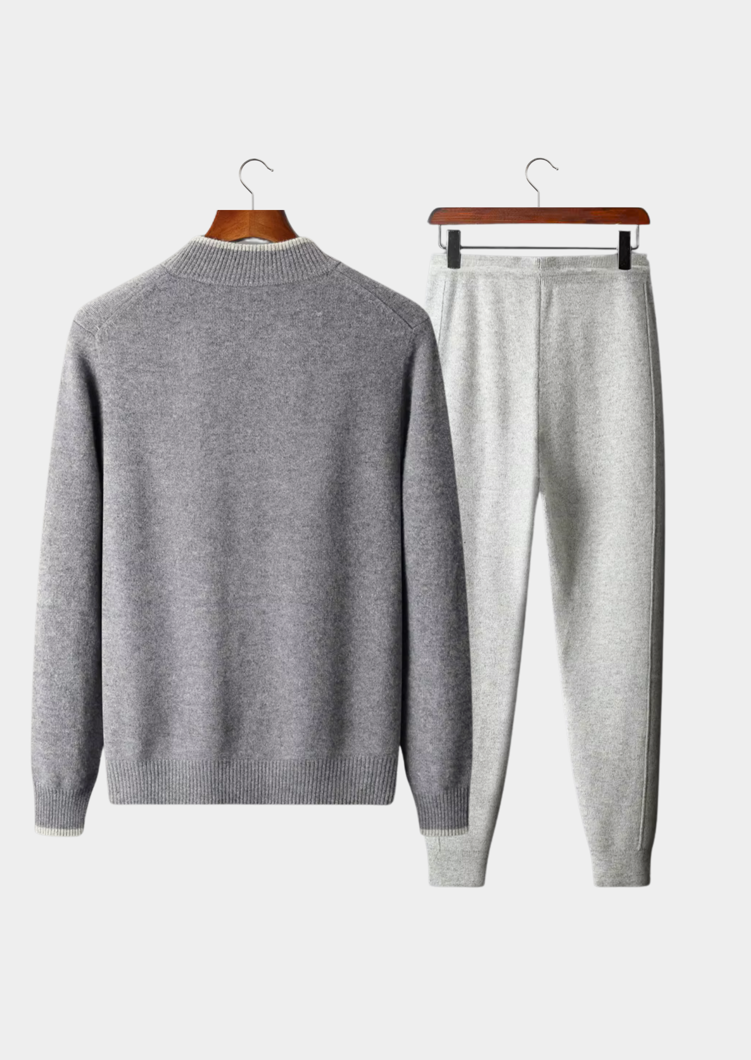 Veroux Mode | Men’s Pure Extra-Fine Merino Wool Two Tone Set
