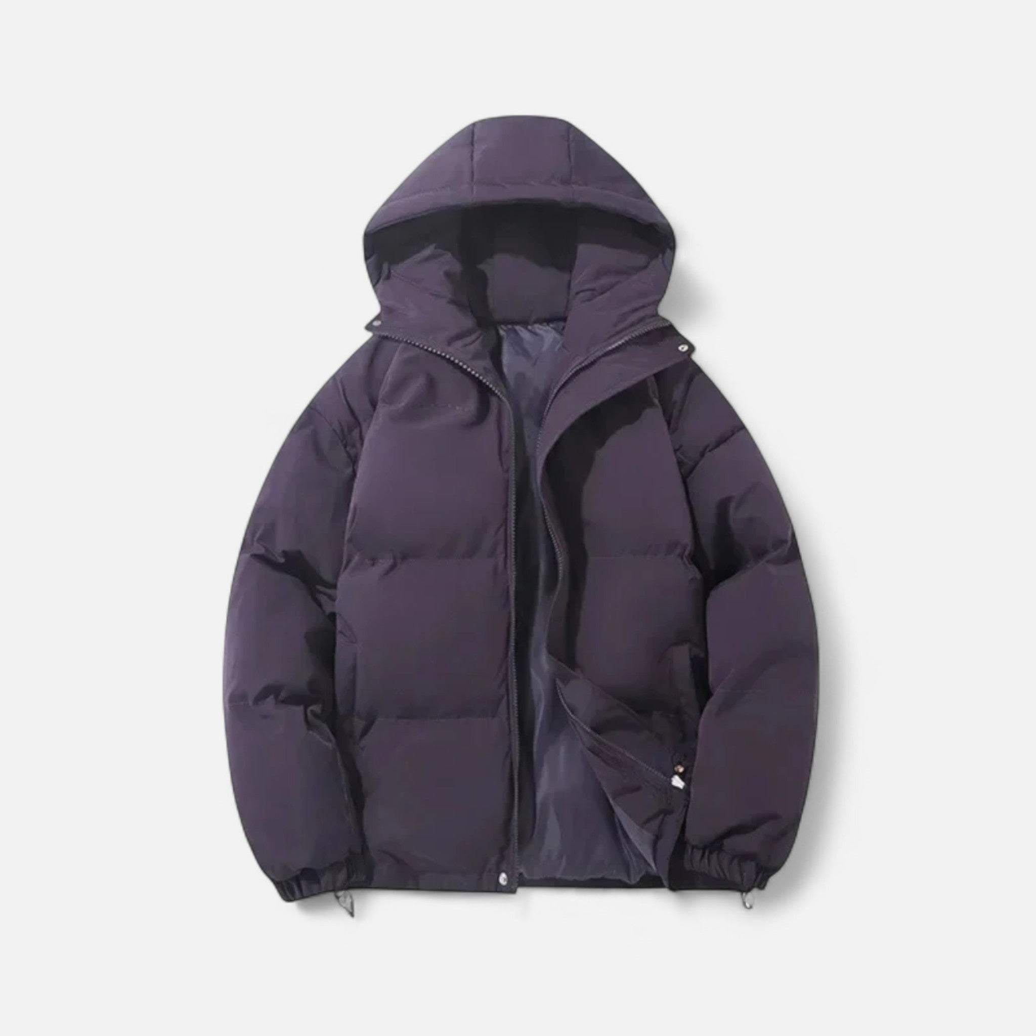 Veroux Mode | Men’s Puffer Jacket – Hooded Cotton Winter Elegance