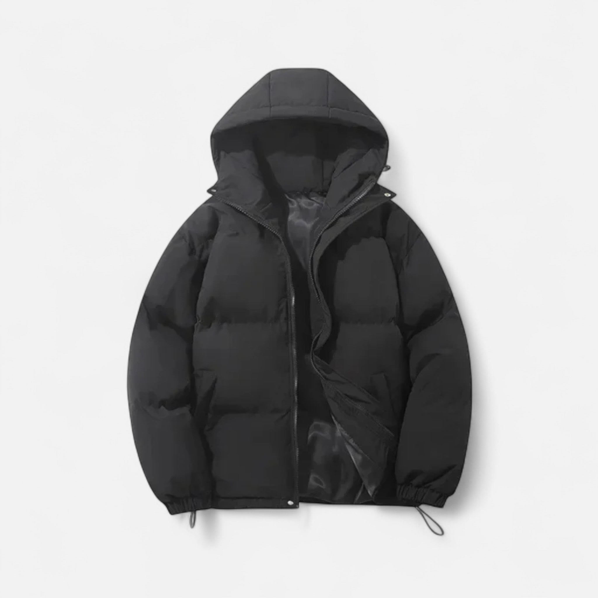 Veroux Mode | Men’s Puffer Jacket – Hooded Cotton Winter Elegance