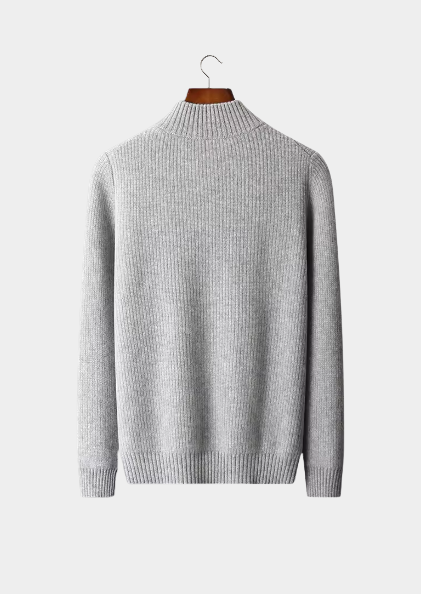 Veroux Mode | Men’s Pure Extra-Fine Merino Wool Ribbed Cardigan