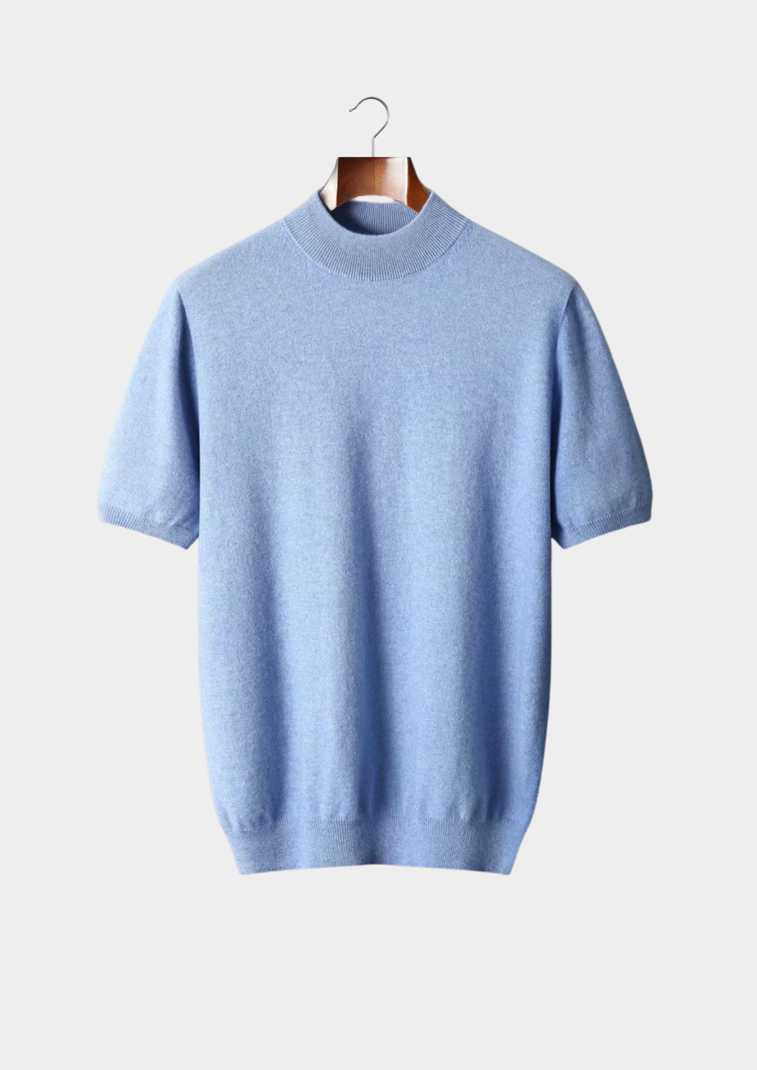 Veroux Mode | Men’s Premium Cashmere Mock Neck T-Shirt