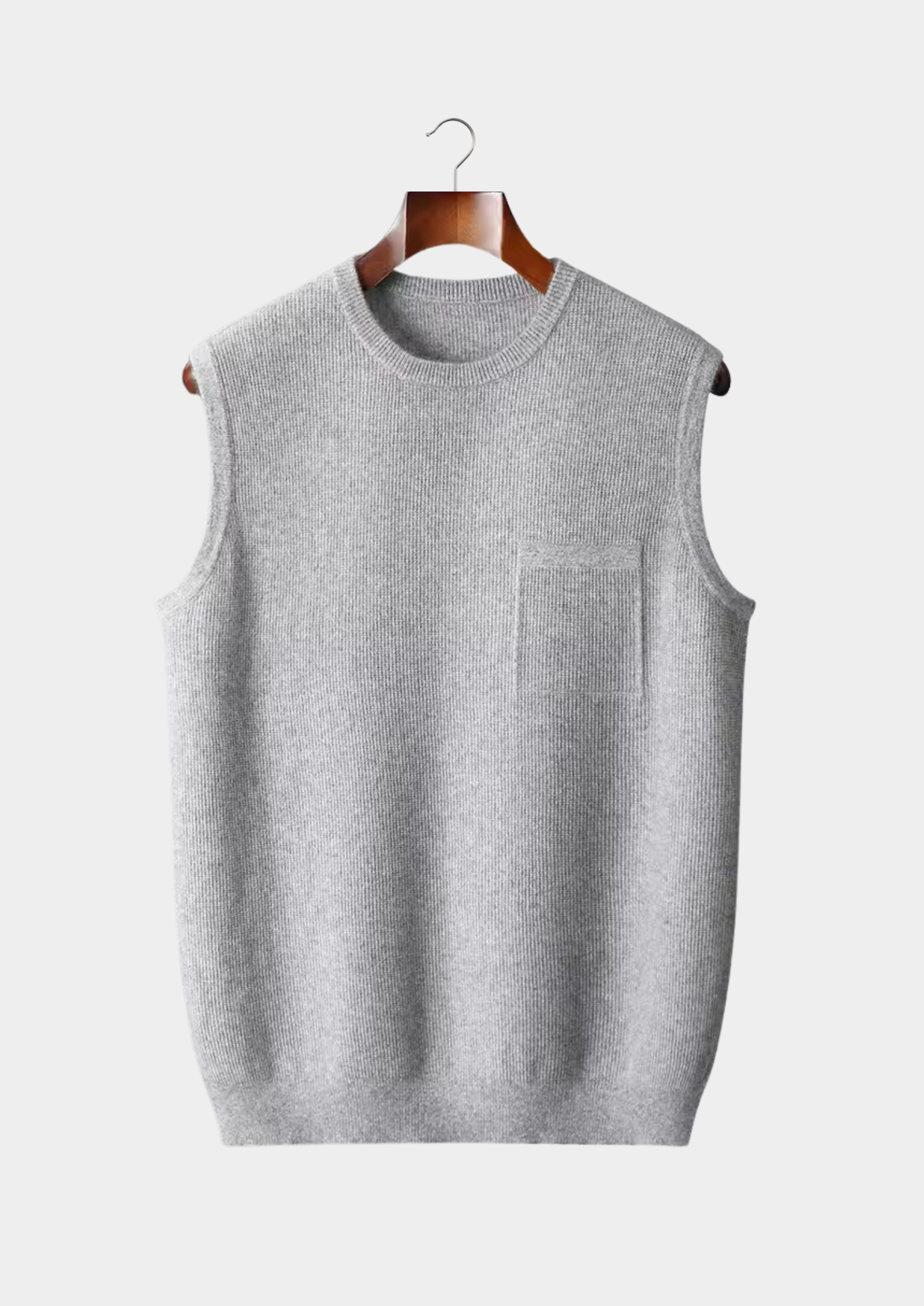 Veroux Mode | Men’s Pure Extra-Fine Merino Wool Crewneck Vest