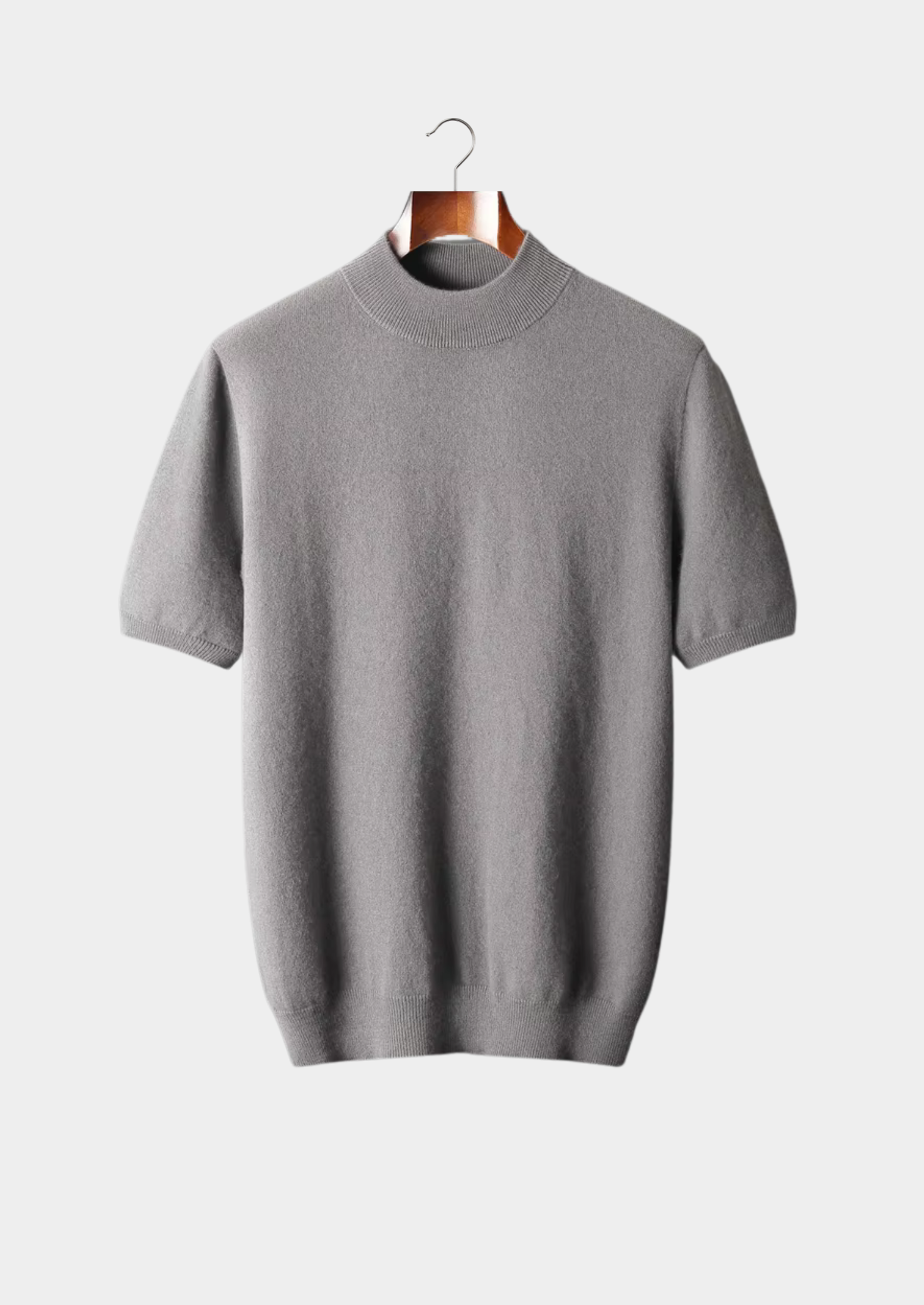 Veroux Mode | Men’s Premium Cashmere Mock Neck T-Shirt