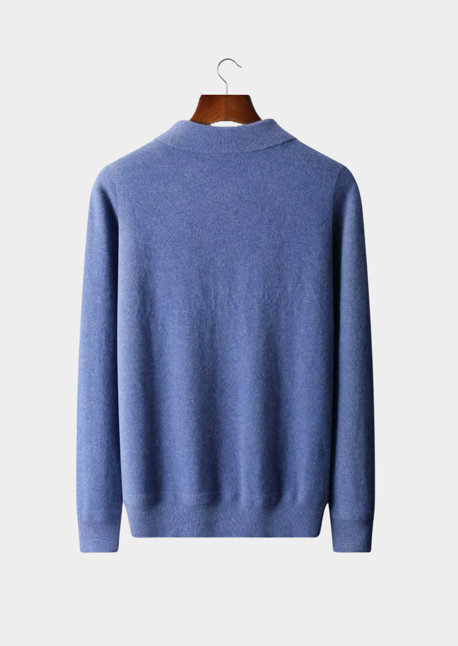 Veroux Mode | Men’s Pure Extra-Fine Merino Wool Half Zip Polo