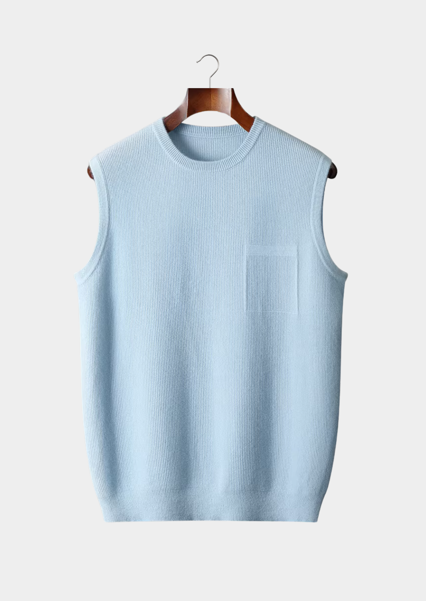 Veroux Mode | Men’s Pure Extra-Fine Merino Wool Crewneck Vest
