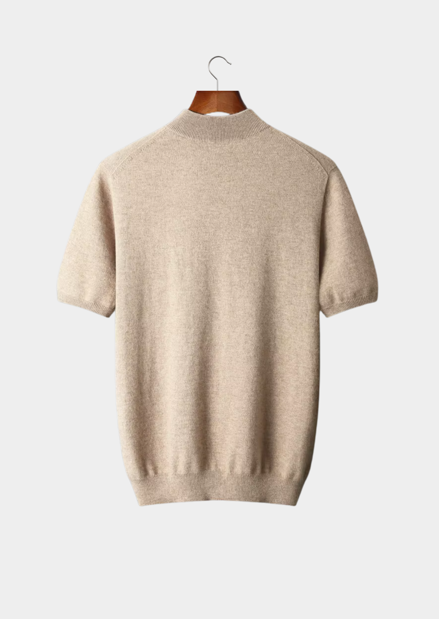 Veroux Mode | Men’s Premium Cashmere Mock Neck T-Shirt