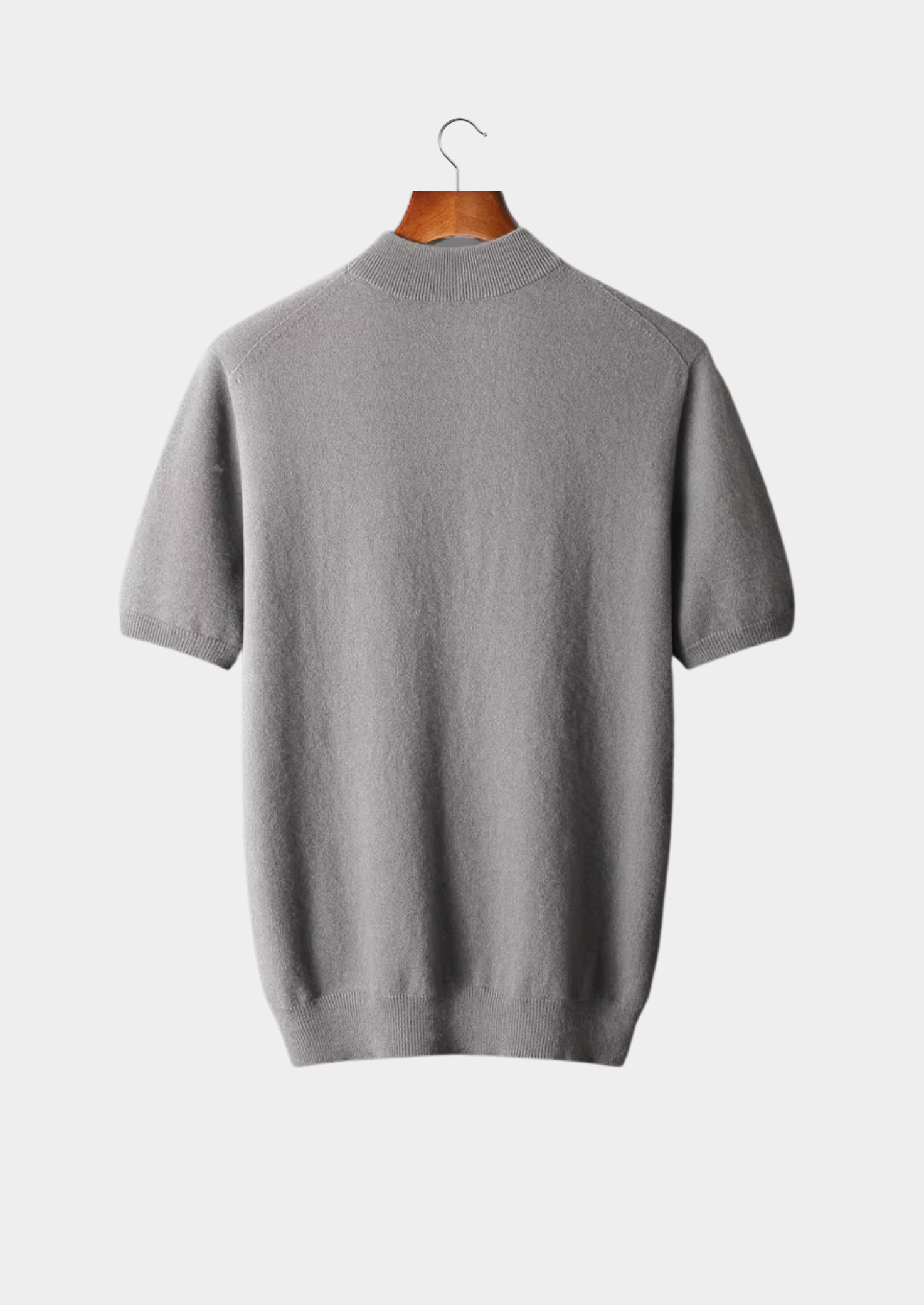 Veroux Mode | Men’s Premium Cashmere Mock Neck T-Shirt
